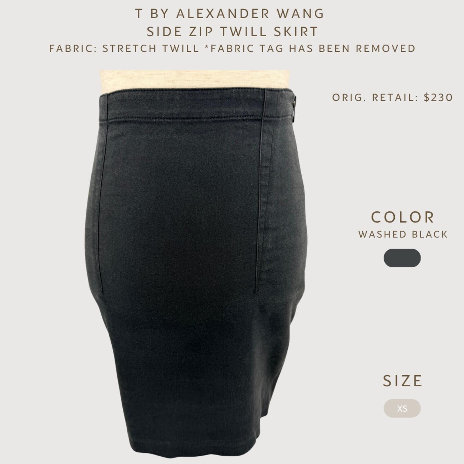 T by Alexander Wang T by Alexander Wang Twill Mini Skirt XS Size 26" / US 2 / IT 38 - 2 Thumbnail