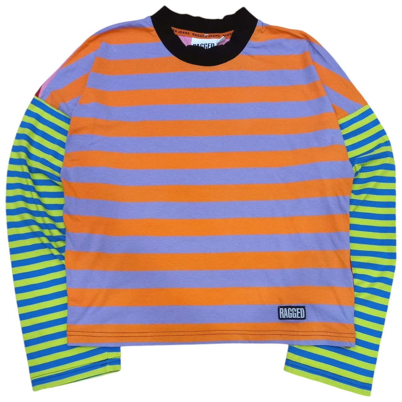 The Ragged Priest Ragged Jeans Boxy Cropped Oversize Vibrant Stripe LS Size US S / EU 44-46 / 1 - 1 Thumbnail