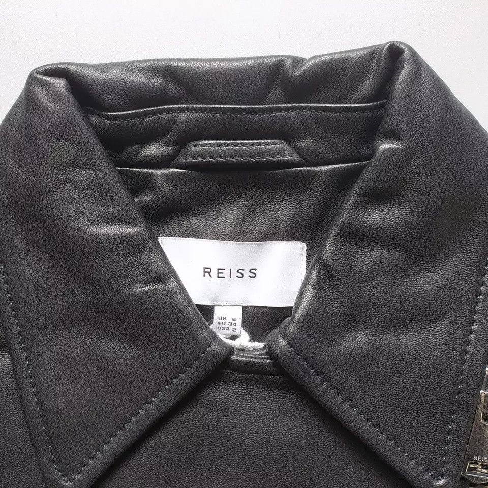 Reiss REISS Women's Geo-Soft Leather Jacket UK6/US2 IFD-0721 Size S / US 4 / IT 40 - 7 Thumbnail