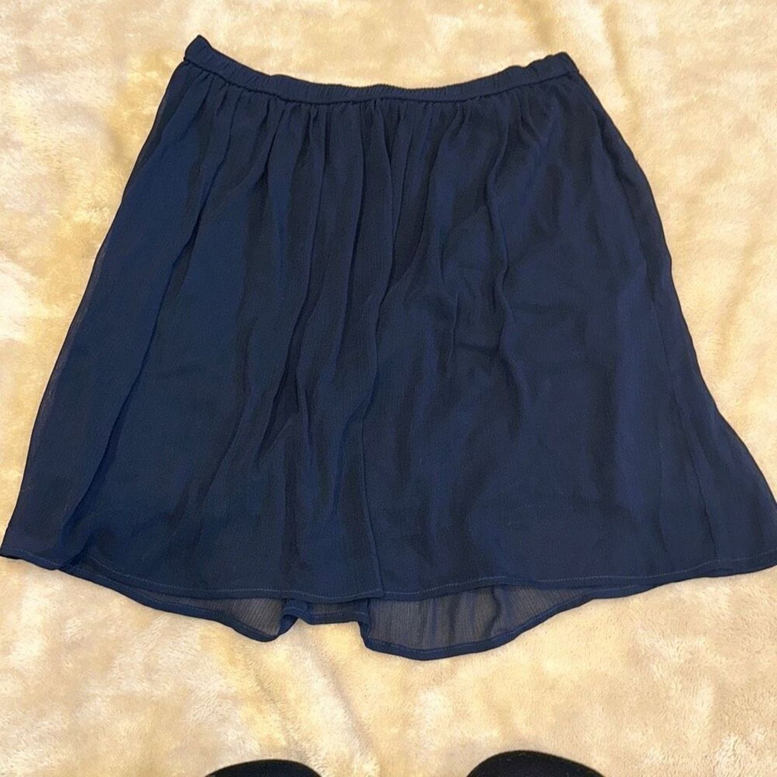 Hollister Hollister Navy Blue Elastic Waist Skirt | Sz M Size 30" / US 8 / IT 44 - 2 Thumbnail
