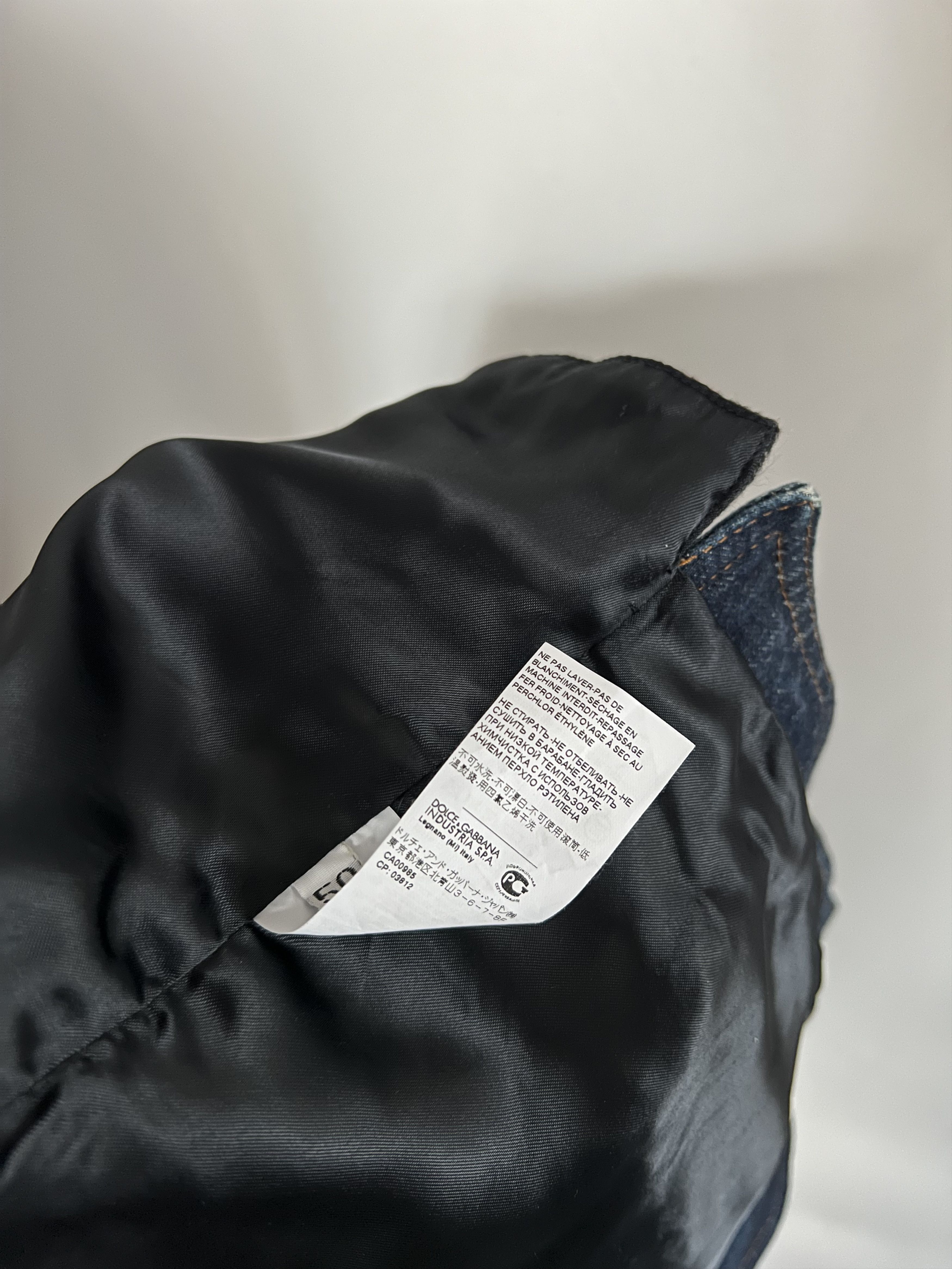 Dolce & Gabbana Dolce & Gabbana Front Denim Back Check Wool Vest Size IT50 Size 50R - 10 Thumbnail