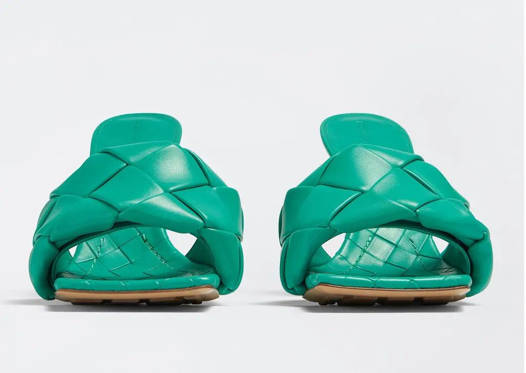 Bottega Veneta o1n1vont1224 Lido Mules in Green Size US 11 / IT 41 - 3 Thumbnail