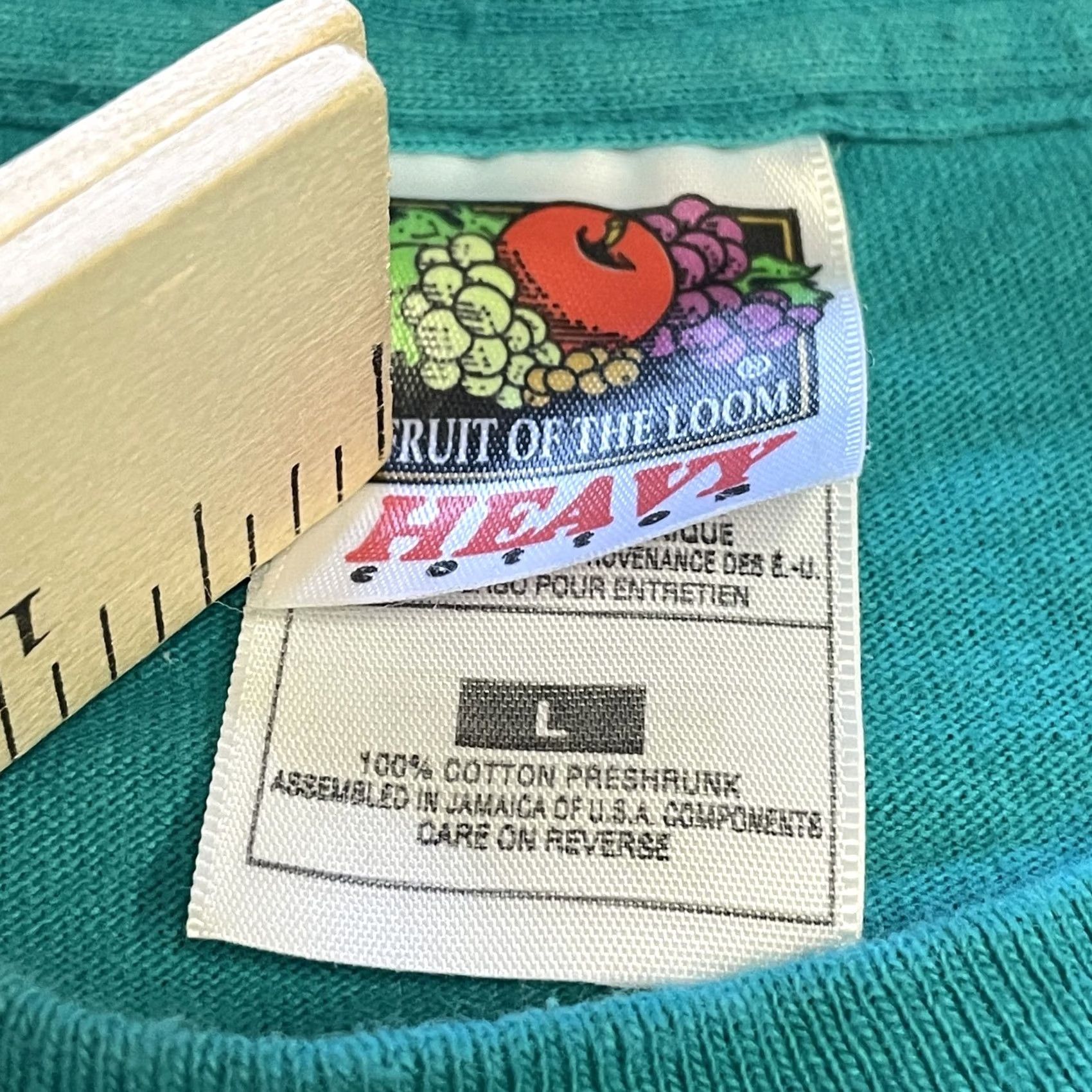 Fruit Of The Loom VINTAGE Florida Lottery Shirt Mens Large Teal Promo 90s Flamingo Graphic Print Crew Neck Short Sleeve Cotton 100% Fruit of the Loom HRG JamaicA Size US L / EU 52-54 / 3 - 3 Thumbnail