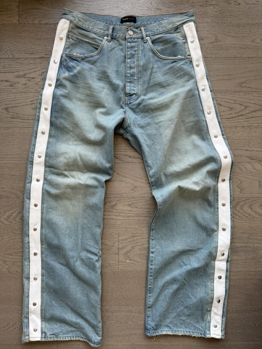 Purple ***RARE PURPLE STRIPE JEANS Size US 36 / EU 52 - 1 Thumbnail