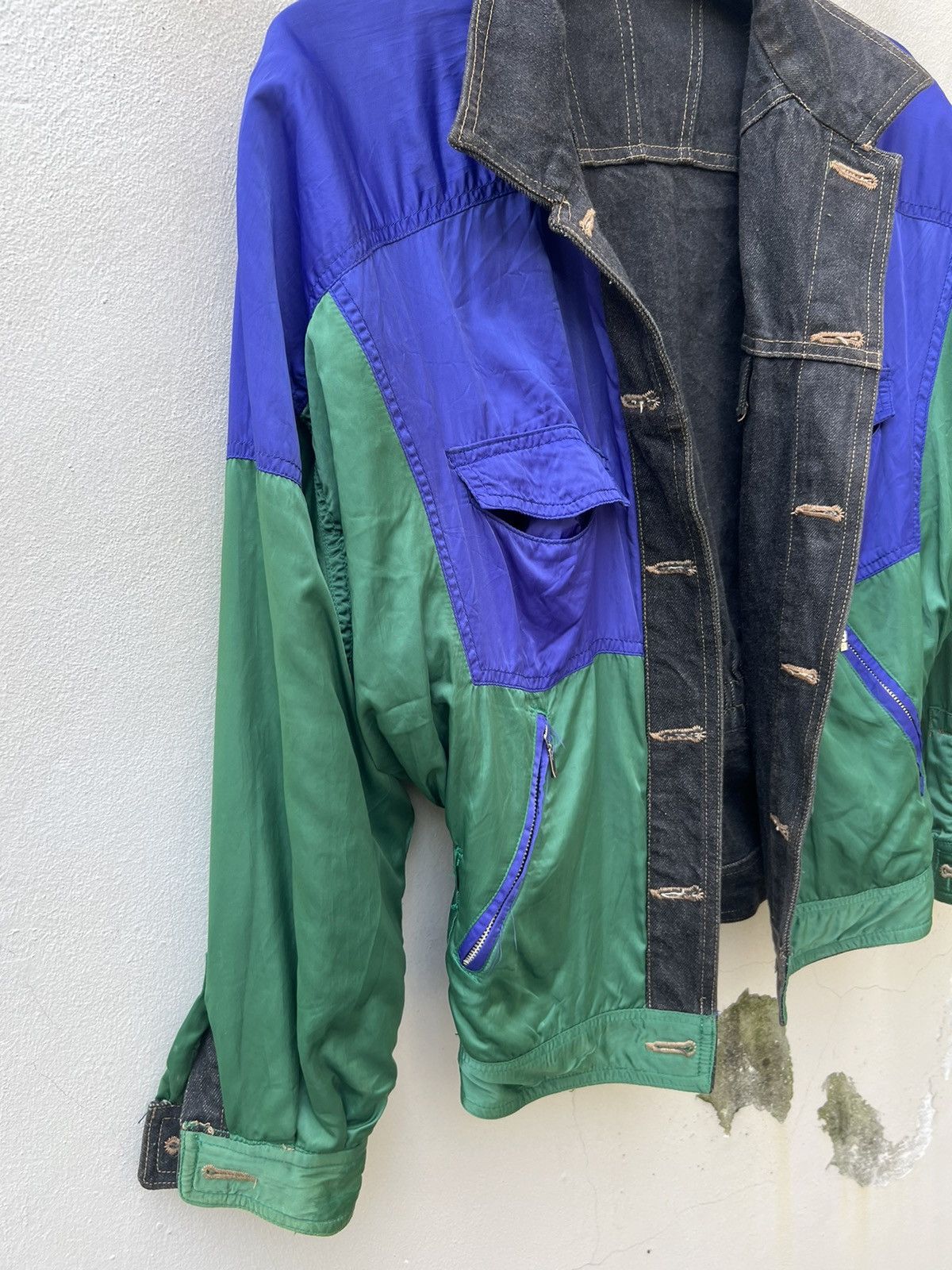 Marithe + Francois Girbaud × Vintage Vintage 90s MFG Reversible Denim Trucker Jacket Size US M / EU 48-50 / 2 - 10 Thumbnail