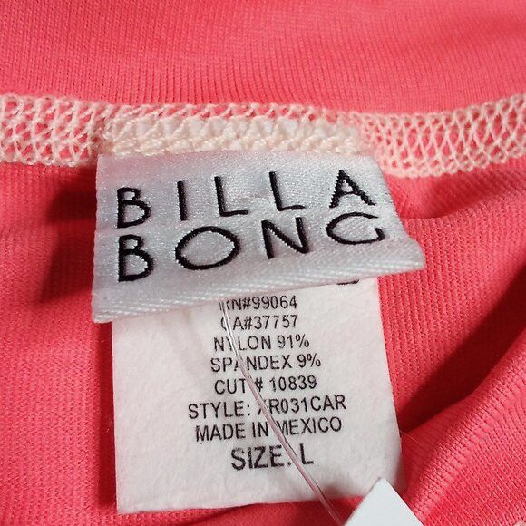 Billabong NWT Dri-Fit Billabong Spell Out T-Shirt Neon Pink Size L / US 10 / IT 46 - 3 Thumbnail
