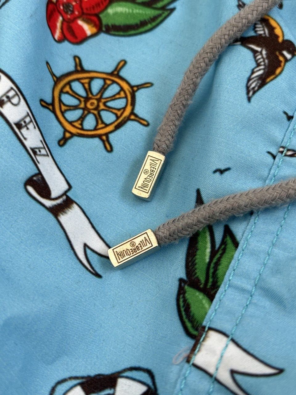 Vilebrequin Vilebrequin St. Tropez AOP Blue Orange Shorts Swim Size US 39 - 9 Thumbnail