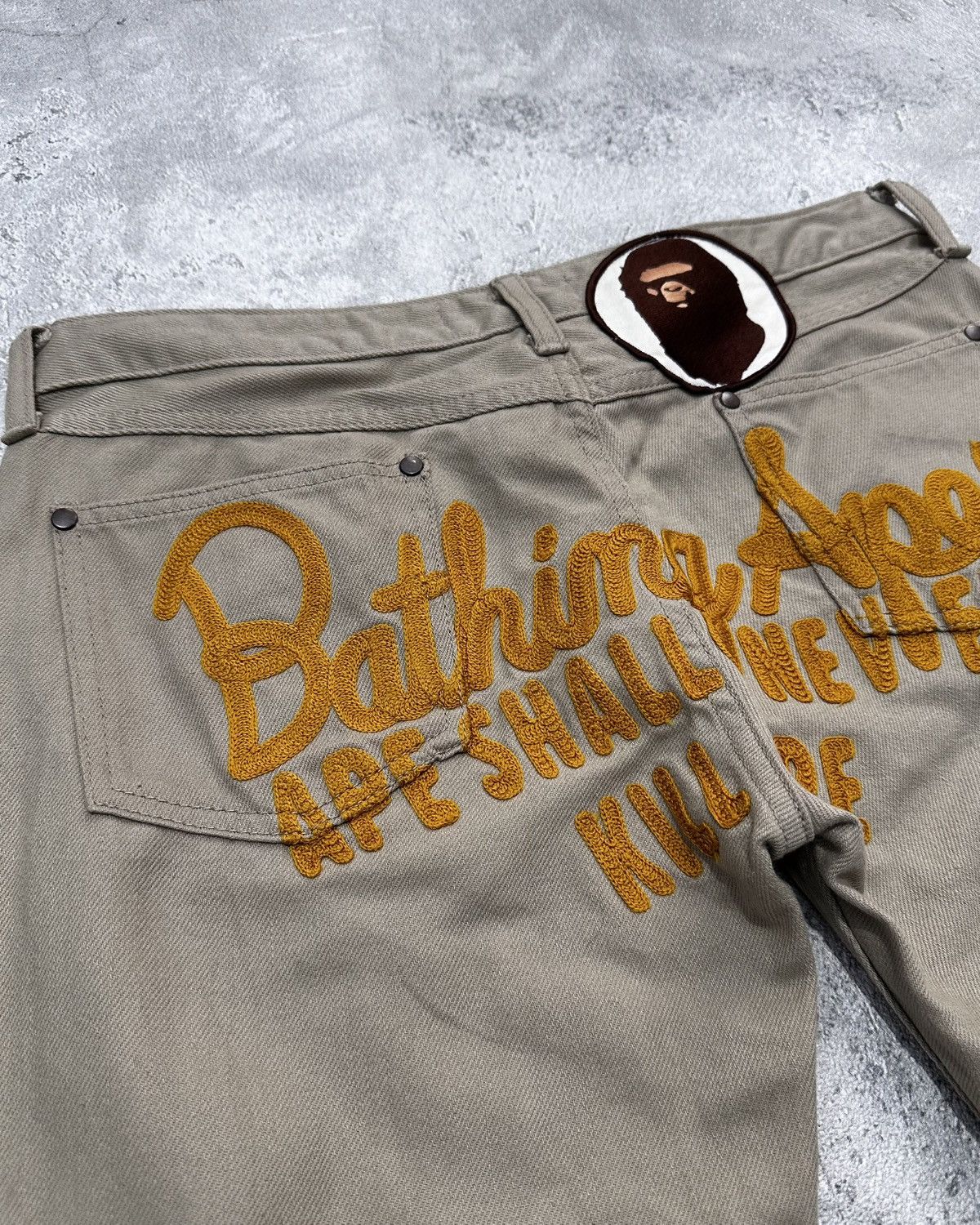 Bape × Nigo Bape A Bathing Ape Classics Denim Jeans Size 29" - 3 Thumbnail