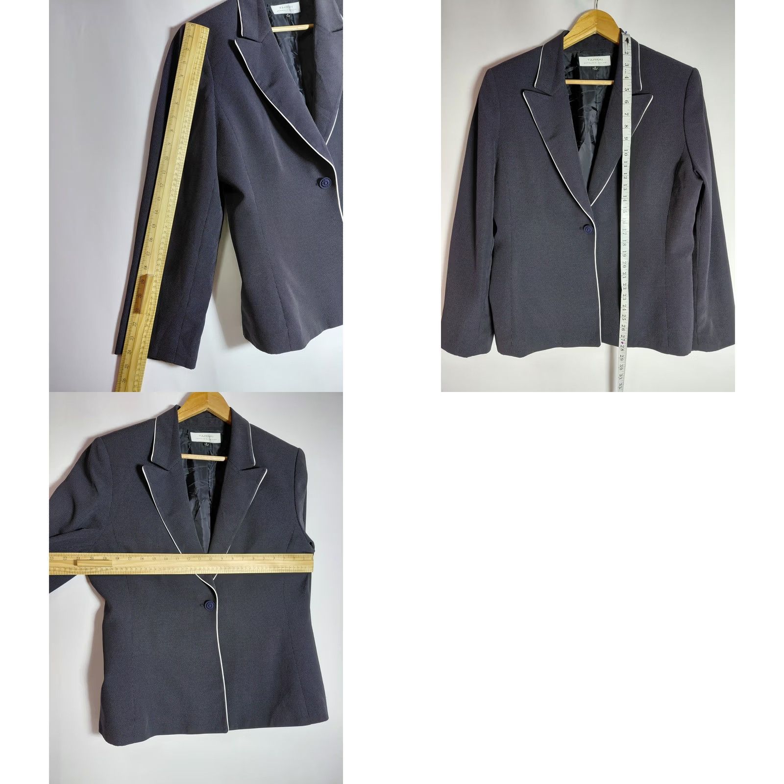 Vintage TAHARI ARTHUR S. LEVINE Blazer Navy Women's Size 16 Size XXL / US 16-18 / IT 52-54 - 8 Thumbnail