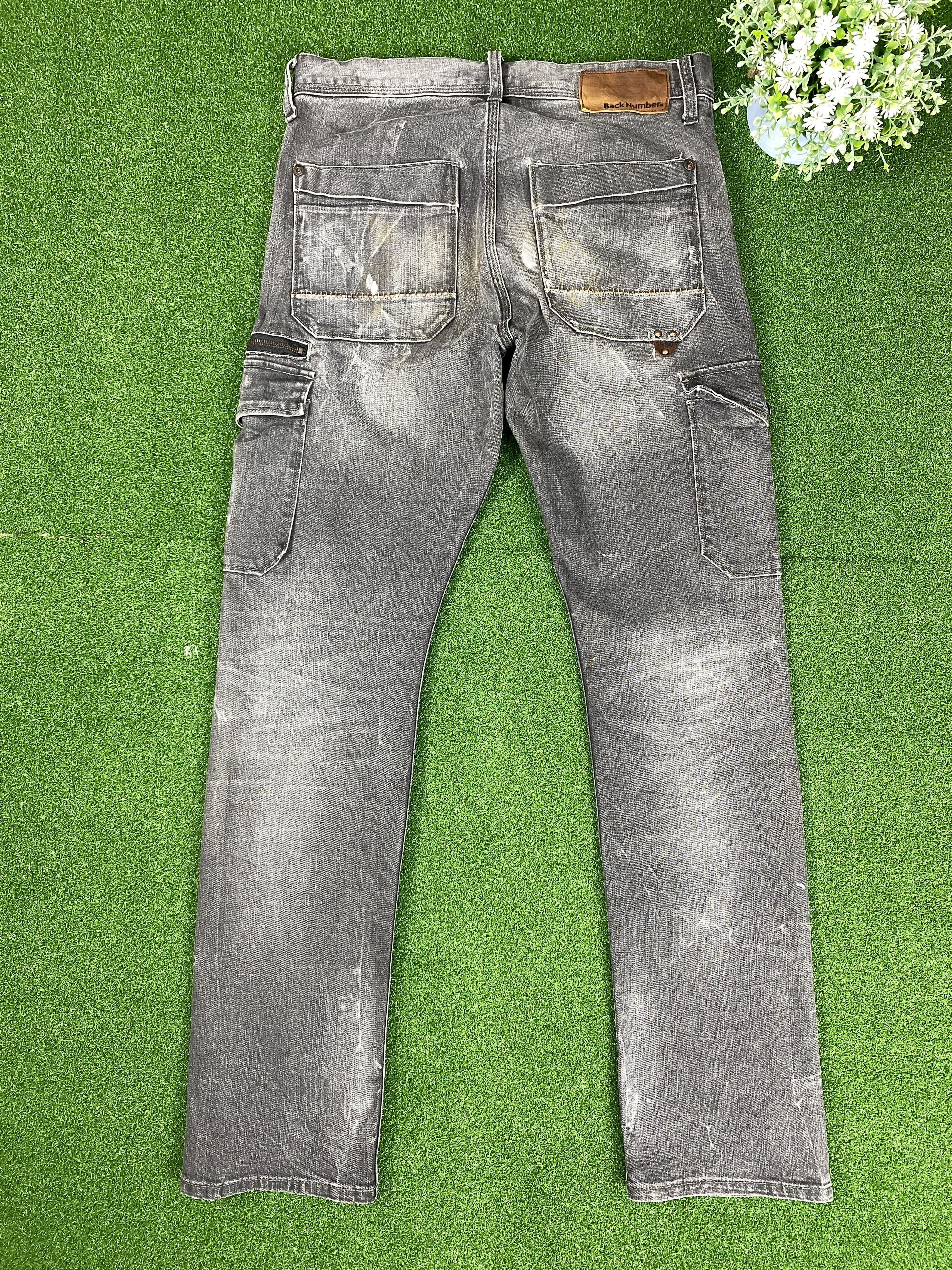 Japanese Brand Vintage Back Number Cargo Faded Black Jeans CP0047 Size US 32 / EU 48 - 7 Thumbnail