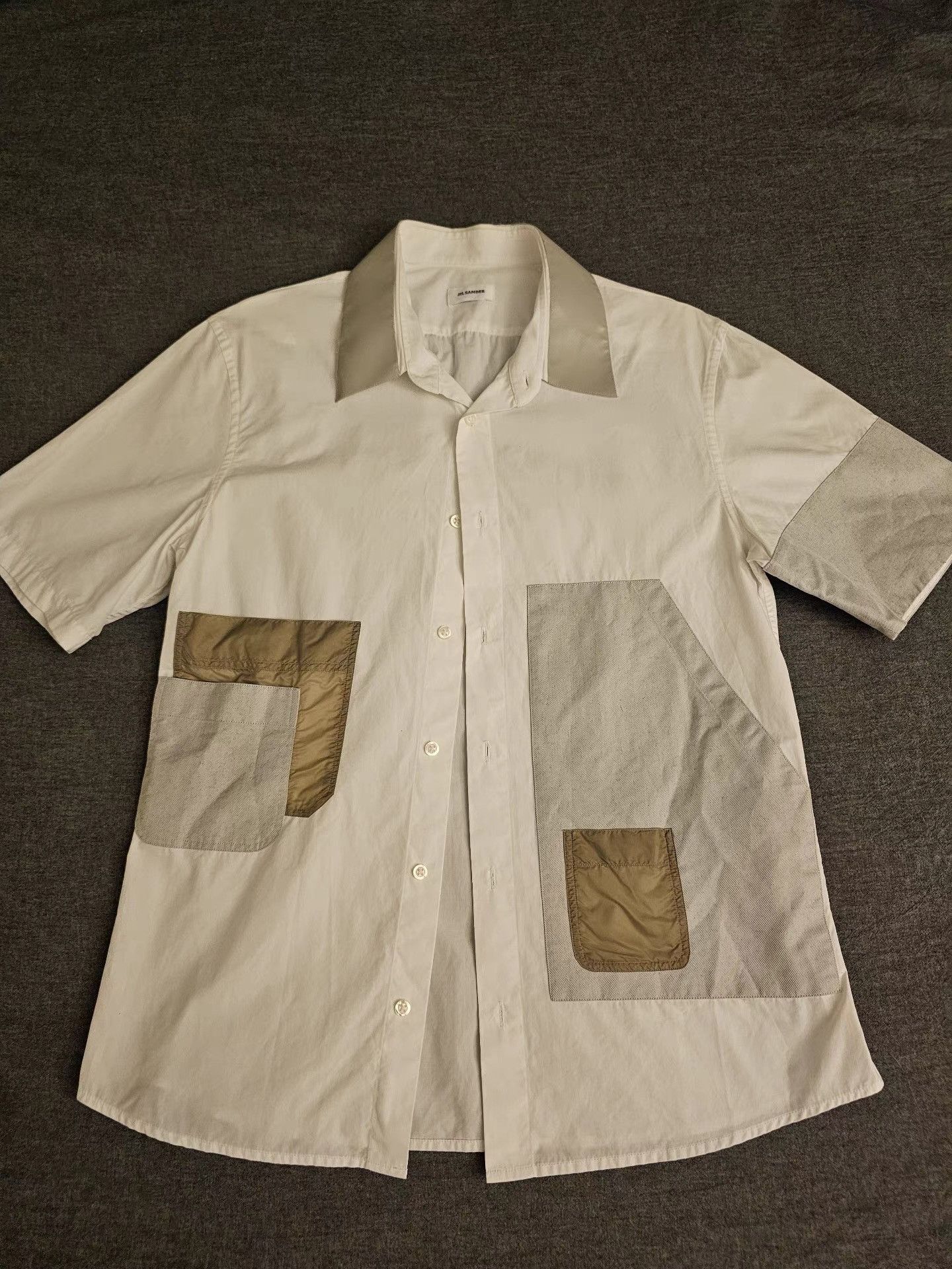 Jil Sander Jil Sander Unisex Spliced Short Sleeve Shirt K30 Size US S / EU 44-46 / 1 - 1 Thumbnail