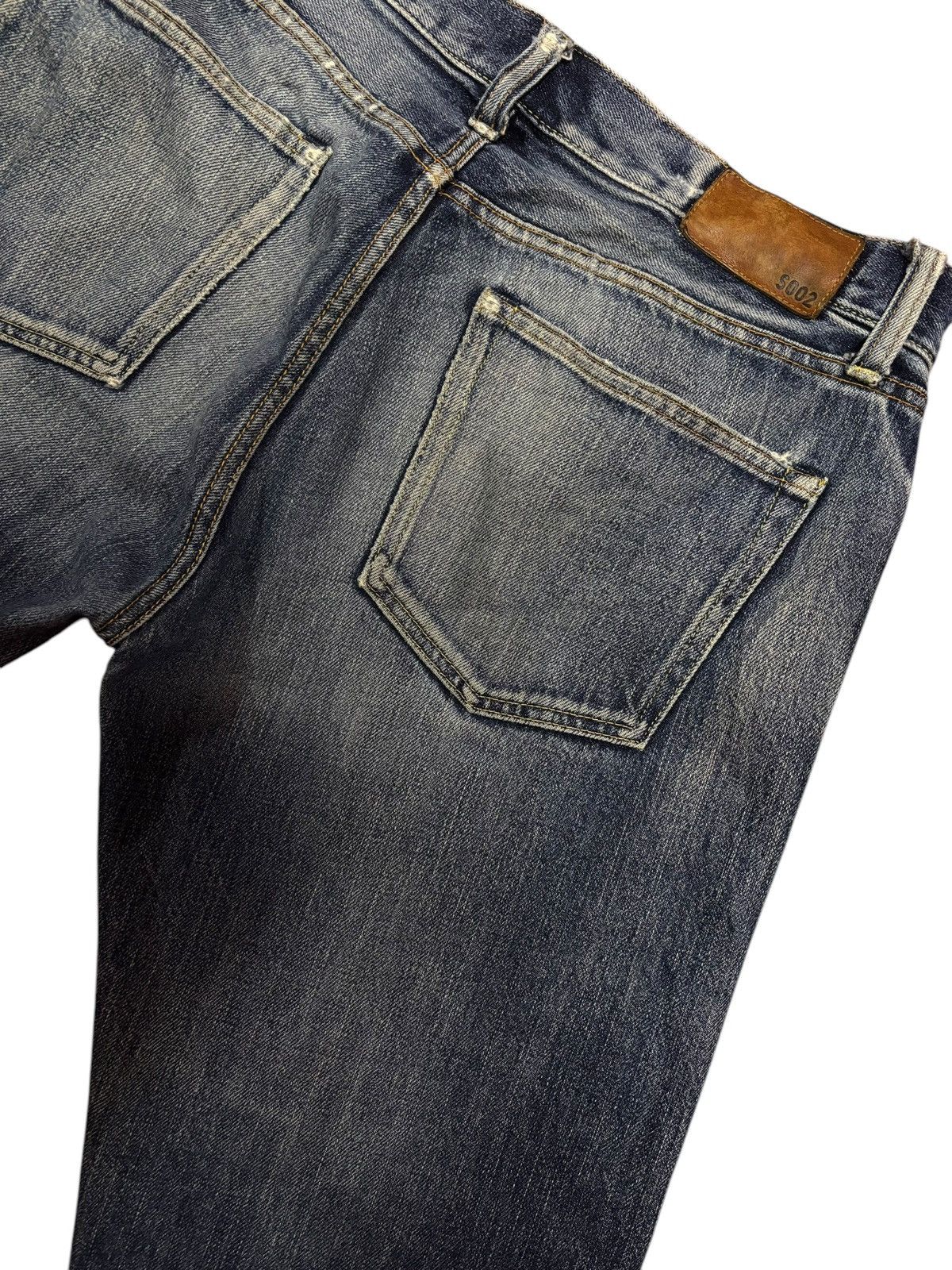 Japanese Brand × Jun Takahashi 90s Vintage Kaihara Uniqlo S-002 Selvedge Faded Washed Jeans Size US 35 - 8 Thumbnail
