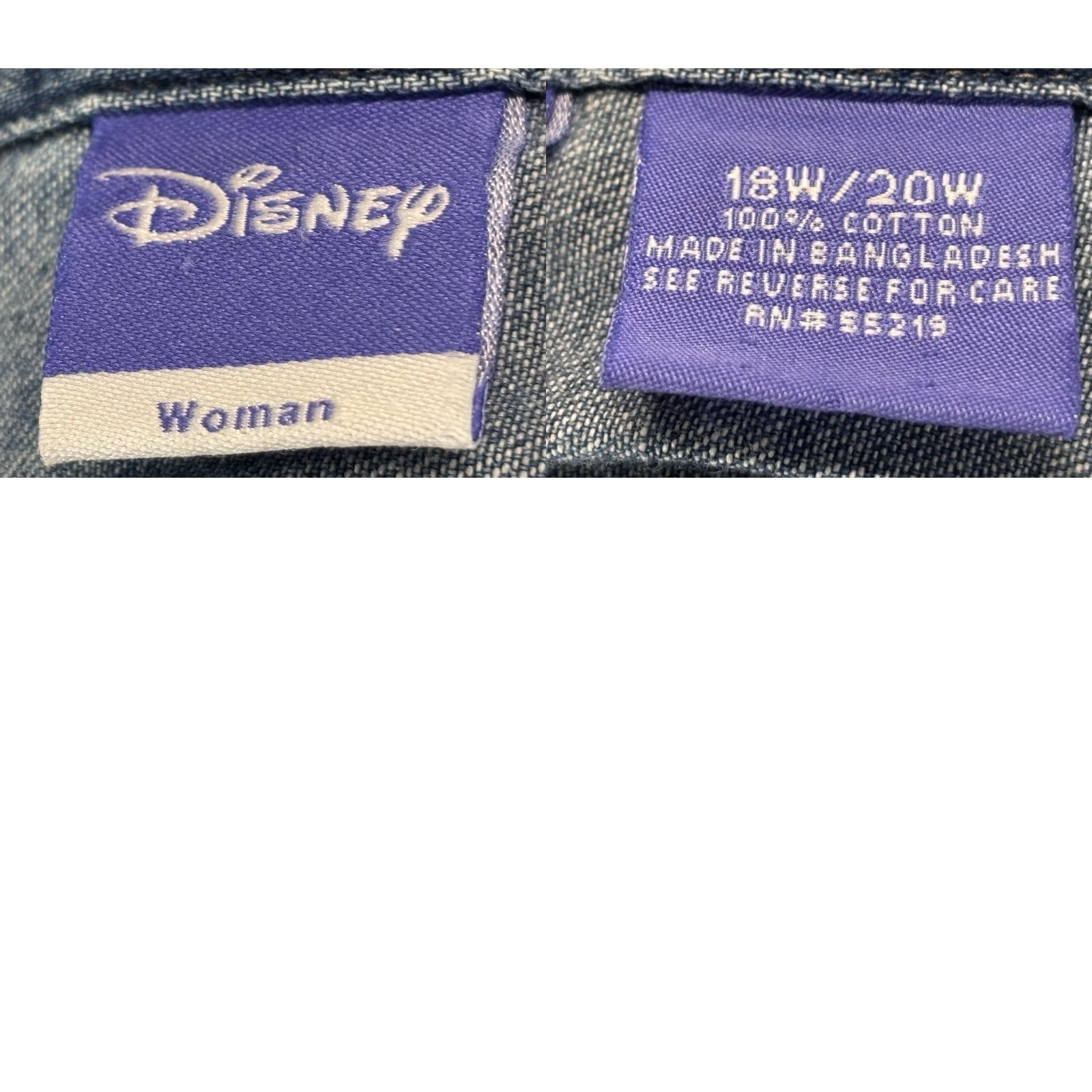 Disney VINTAGE Disney Pooh Denim Button-Up Shirt Women Plus Size 18W 20W Long Sleeve Cotton 90s Embroidered Casual Size XXL / US 16-18 / IT 52-54 - 8 Thumbnail