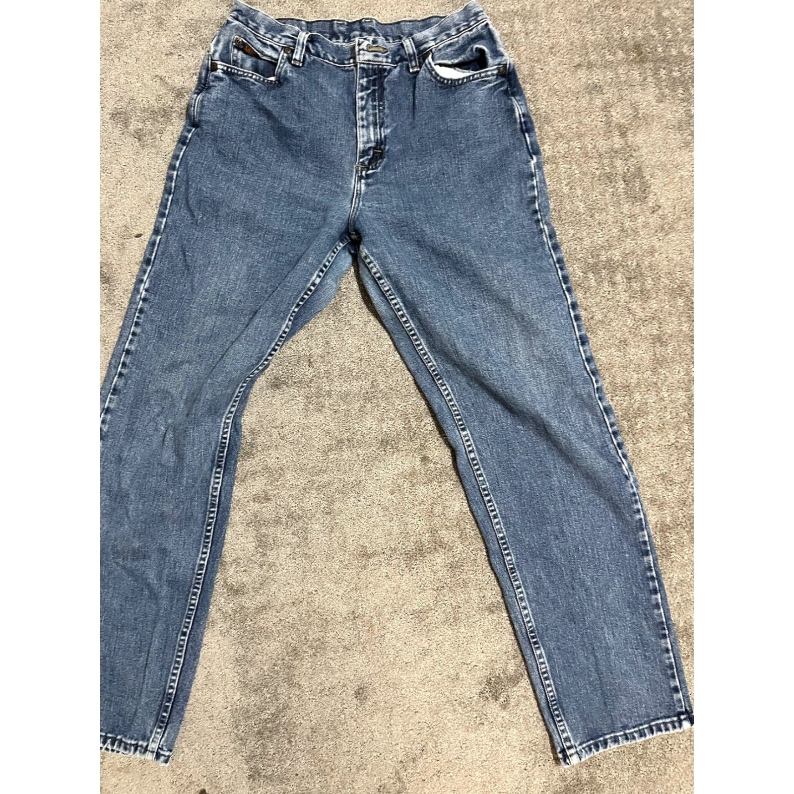 Lee VINTAGE Lee Original Relaxed Jeans 10M Womens Blue Denim 30" Inseam 5-Pocket Belt Loops Mens? Womens Size 32" / US 10 / IT 46 - 3 Thumbnail