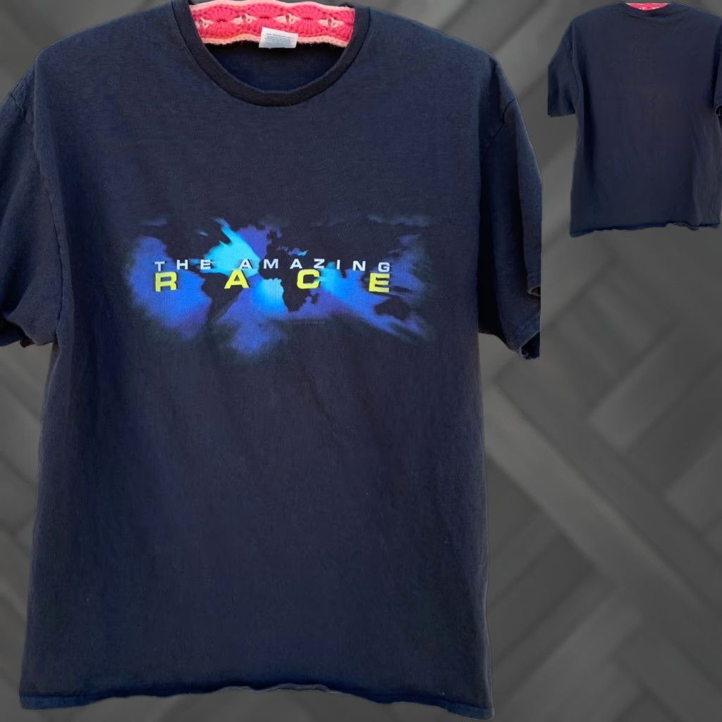 Delta The Amazing Race T-Shirt 100% Preshrunk Cotton Adult L Black Delta T-Shirt Unisex Adults Short Sleeve Retro TV Graphic Print Size US L / EU 52-54 / 3 - 1 Thumbnail