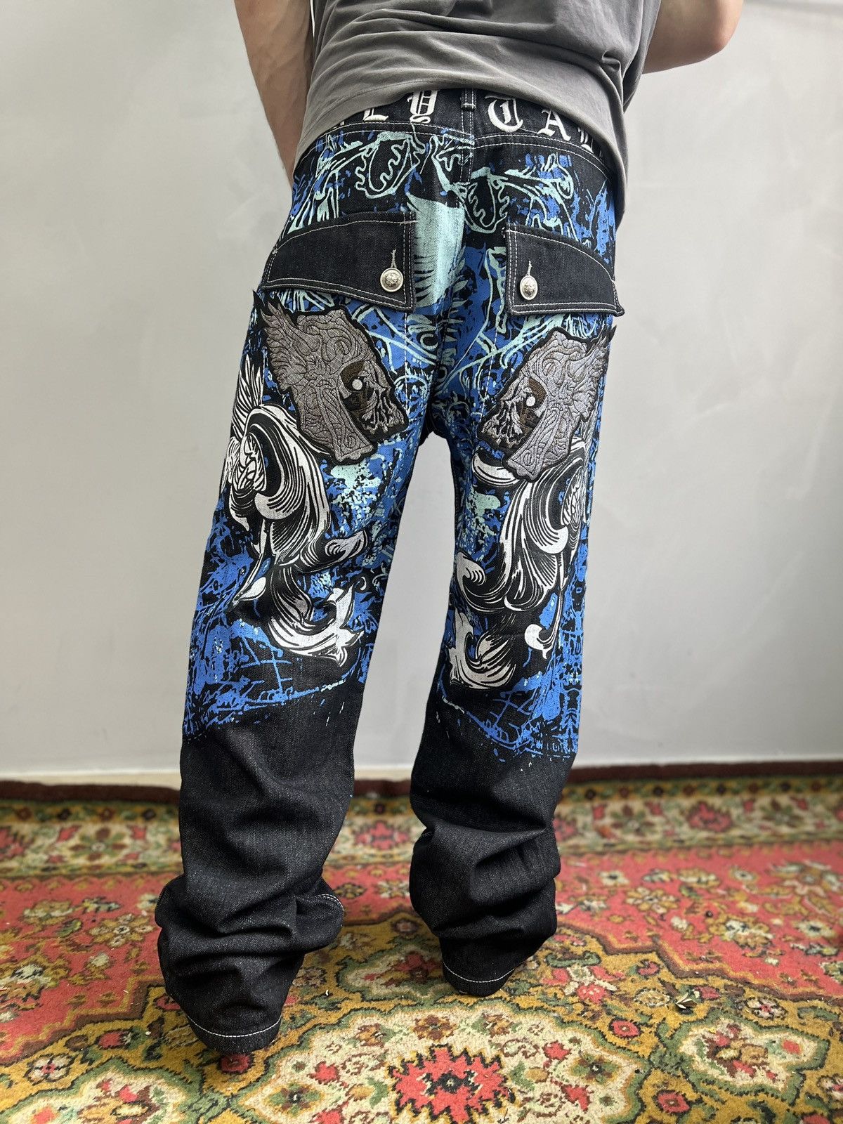 Karl Kani × Wu-Tang Clan Vintage rap wide leg Coogi style rap pants jeans skater Size US 36 / EU 52 - 6 Thumbnail