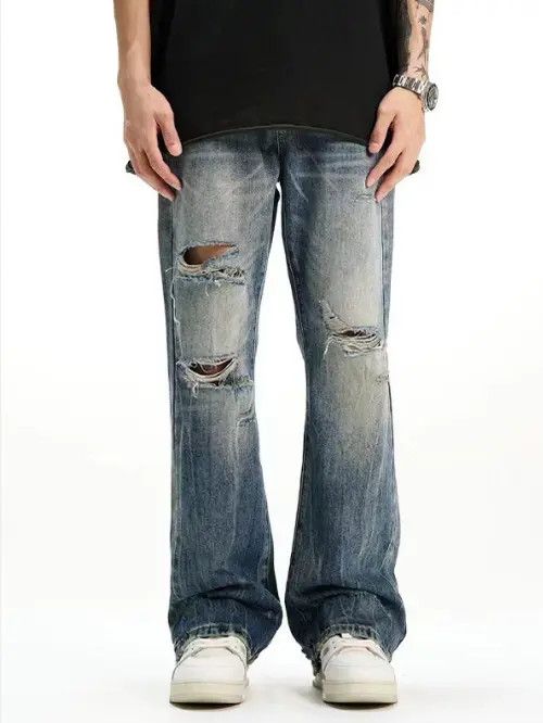 VIBE American high street cool ripped jeans for men Size US 32 / EU 48 - 5 Thumbnail