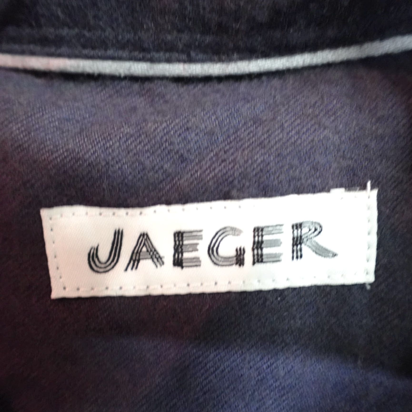 Jaeger Jaeger Shirt XL Blue Gray Long Sleeve Cotton Wool Blend Flannel Made in Portugal Size US XL / EU 56 / 4 - 3 Thumbnail
