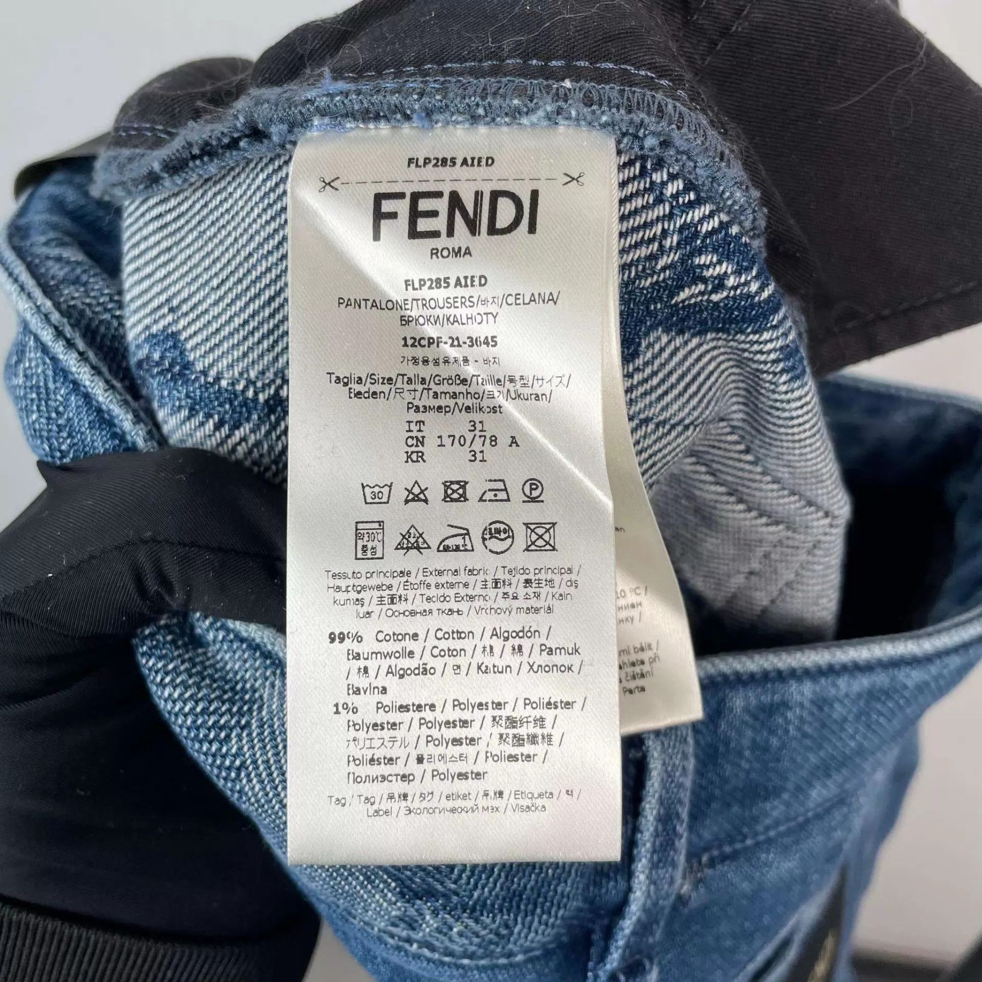 Fendi FENDI Blue Denim Jeans 31 Size 31" - 6 Thumbnail