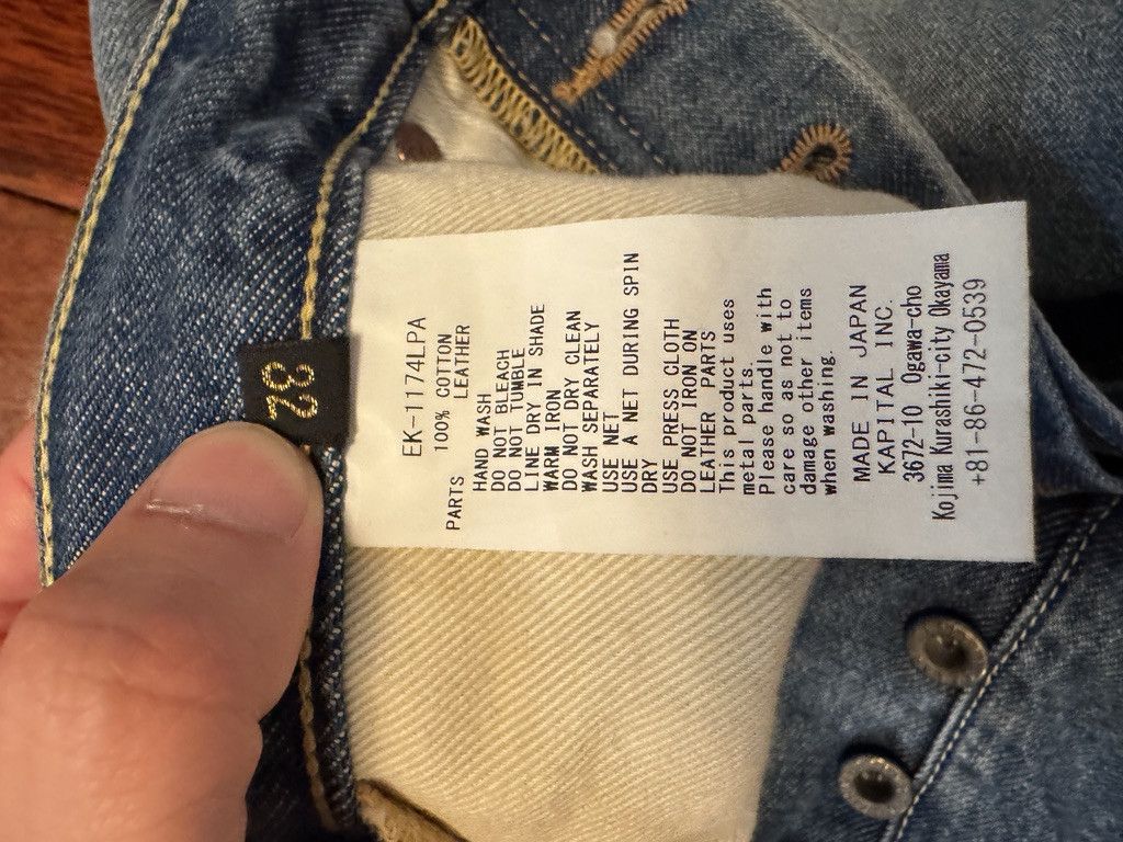 Kapital × Kapital Kountry kapital monkey cisco gem denim (indigo) Size US 32 / EU 48 - 4 Thumbnail