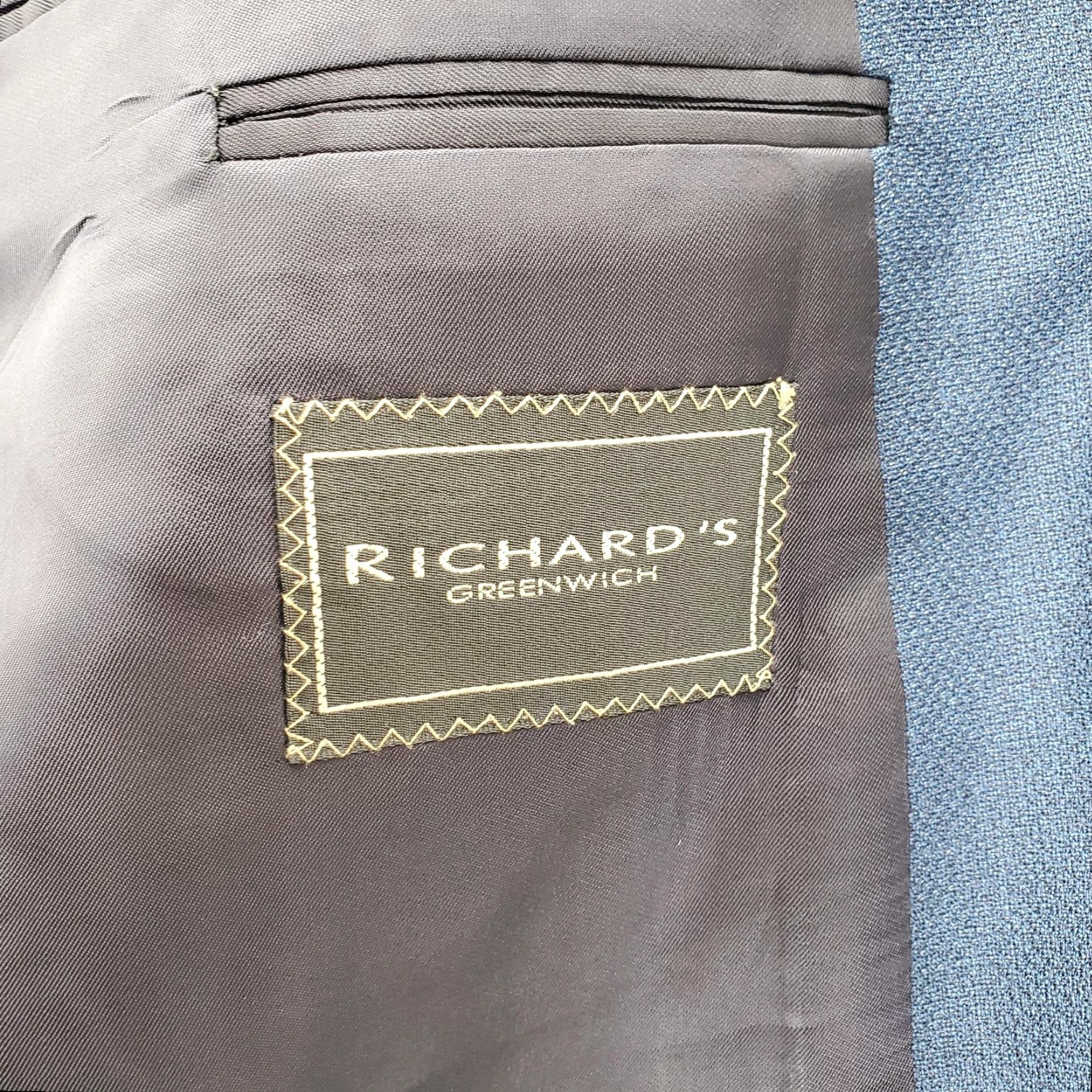 Ermenegildo Zegna VINTAGE Richard's Greenwich Blazer Mens 42L Blue Ermenegildo Zegna Fabric Sport Coat Size 42R - 3 Thumbnail