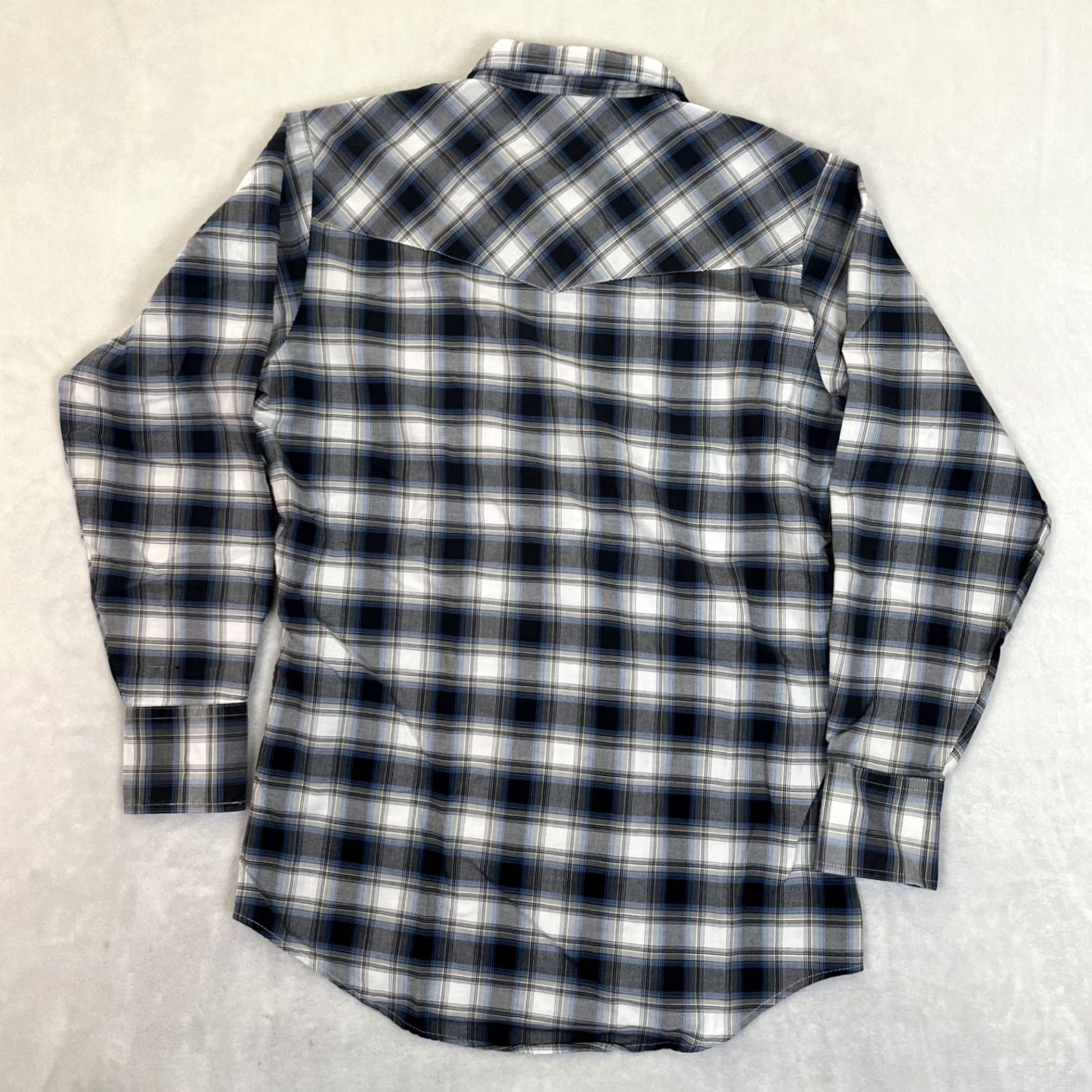 Vintage Ely Cattleman Blue Plaid Shirt Men's M Long Sleeve Western Cowboy Size US M / EU 48-50 / 2 - 6 Thumbnail