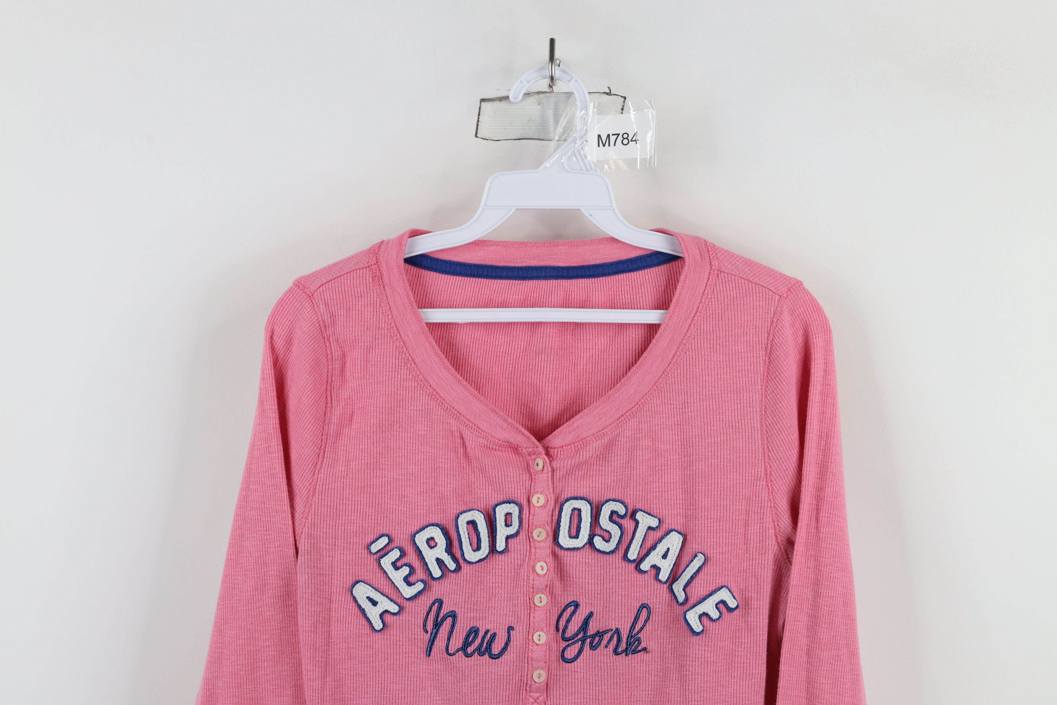 Aeropostale × Vintage Vintage Y2K 90s Aeropostale Waffle Knit Henley T-Shirt Size XL / US 12-14 / IT 48-50 - 2 Thumbnail