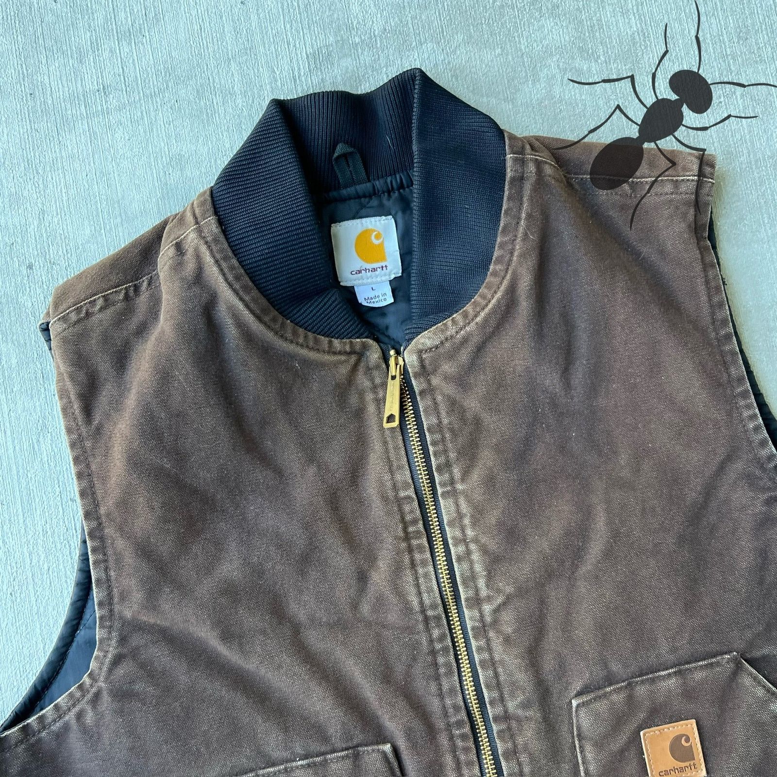 Carhartt × Vintage Carhartt V02 DKB brown work wear vest Size US L / EU 52-54 / 3 - 2 Thumbnail