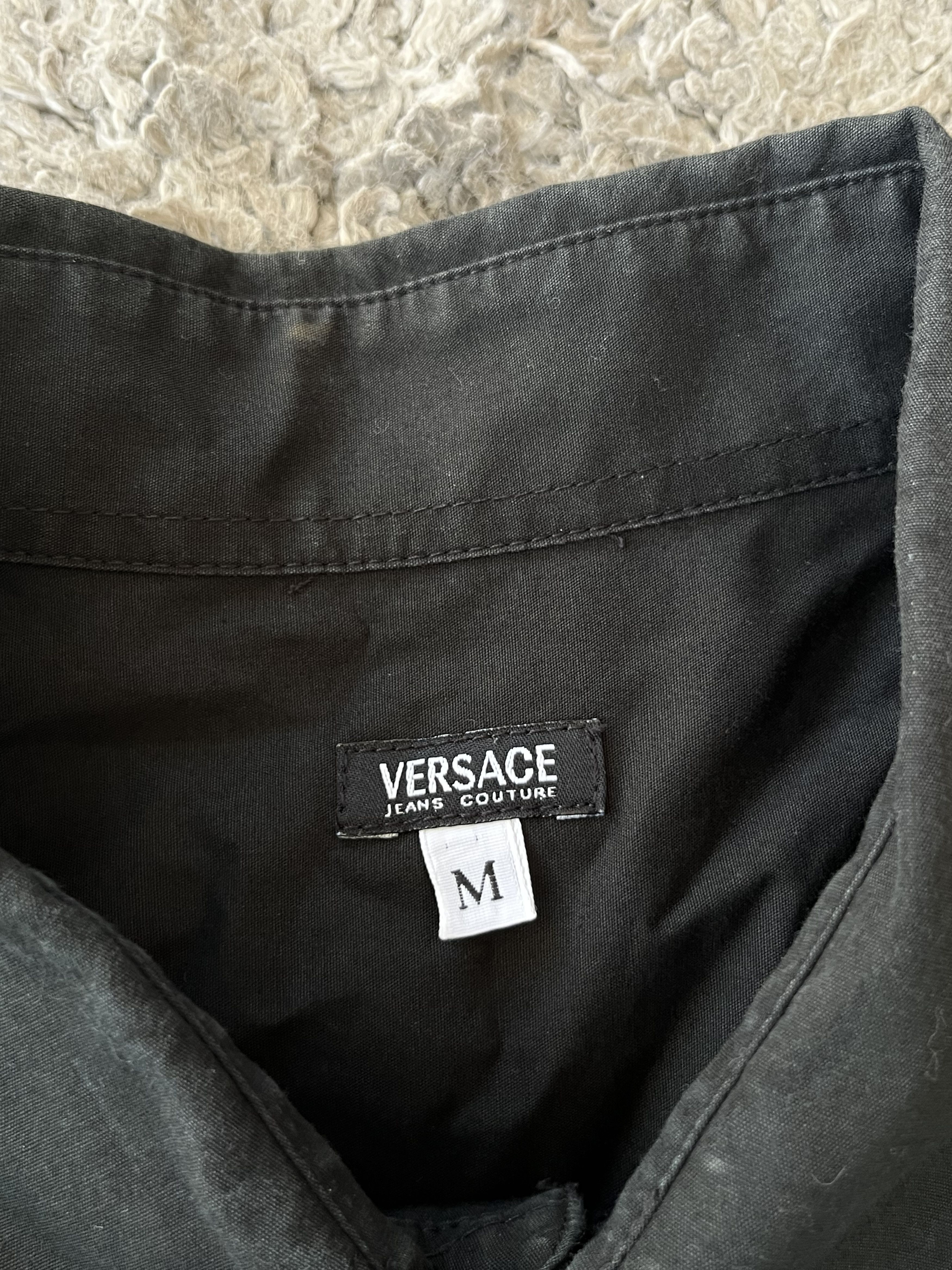 Versace Jeans Couture VERSACE Jeans Couture Vintage Black Baroque Shirt Size US M / EU 48-50 / 2 - 10 Thumbnail