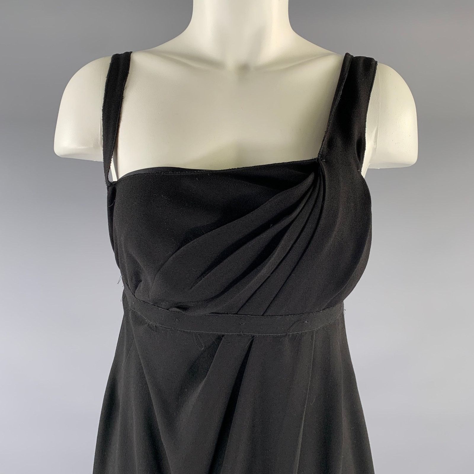 Prada PRADA Size M Crepe P3772 Midi Knee-Length Dress Size M / US 6-8 / IT 42-44 - 2 Thumbnail