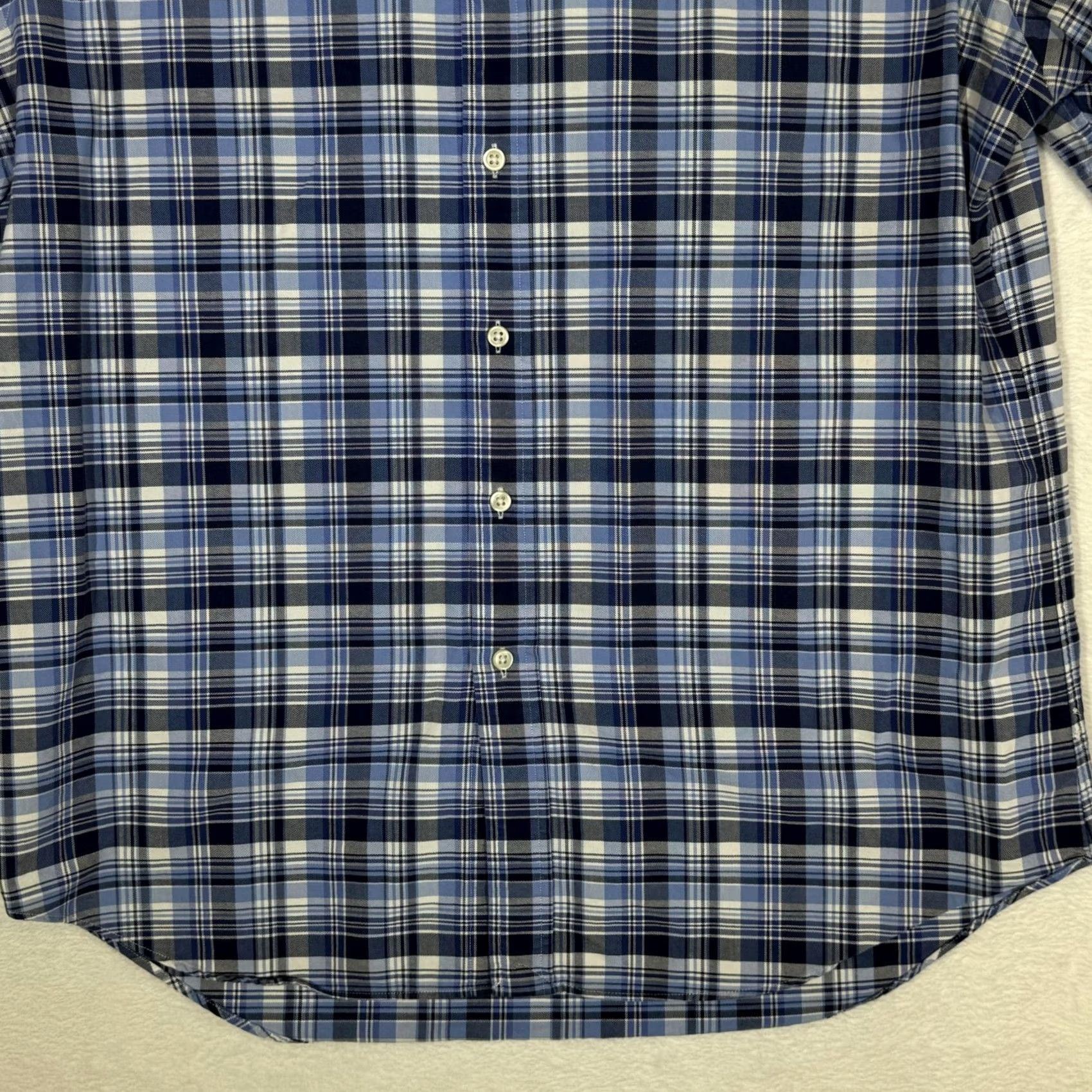 Ralph Lauren Ralph Lauren Shirt Mens Large Blue Plaid Button Down Short Sleeve Polo Pony Size US L / EU 52-54 / 3 - 3 Thumbnail