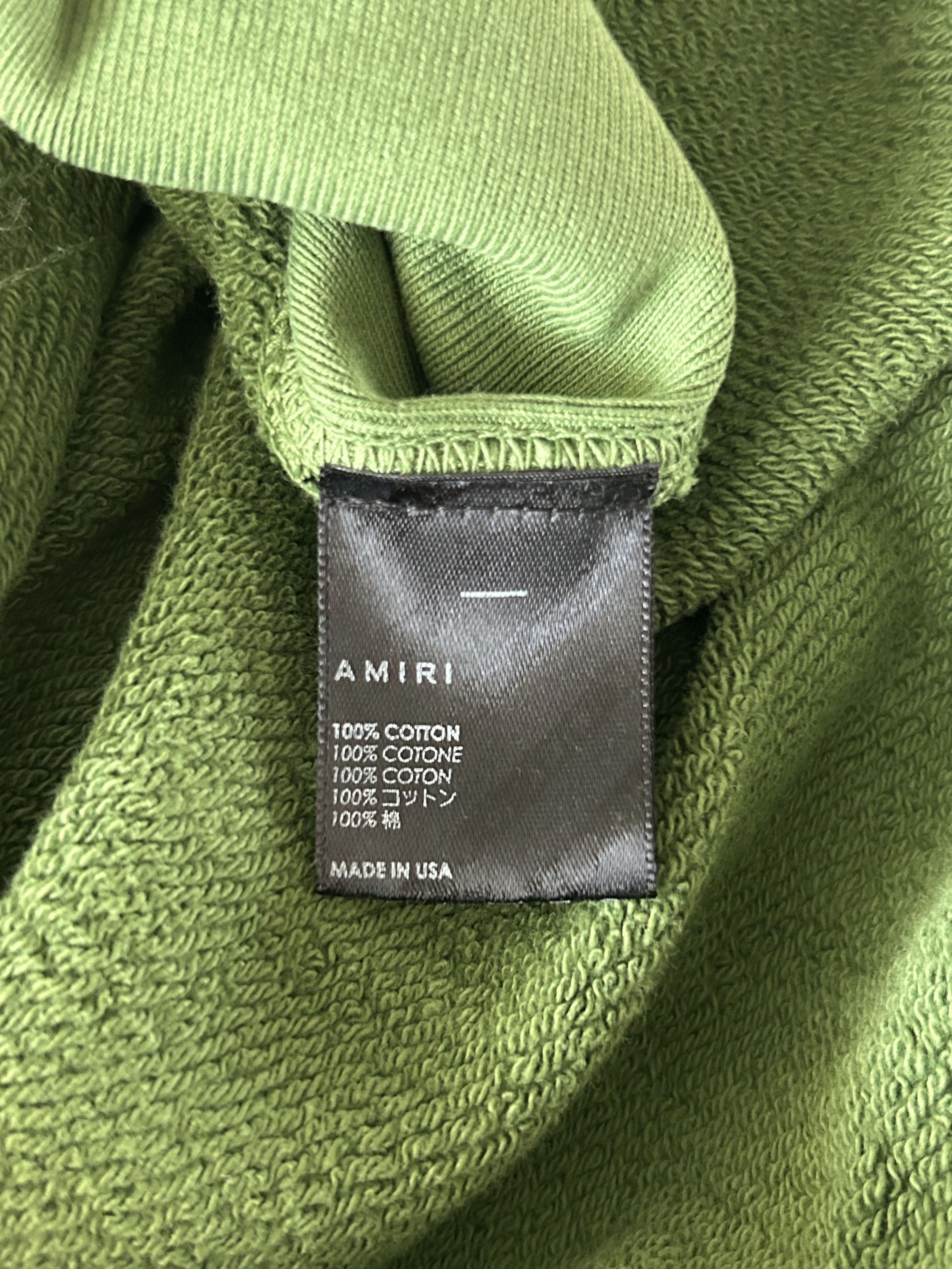 Amiri Amiri Green & Yellow Track Logo Cut Off Sweater Size US XL / EU 56 / 4 - 4 Thumbnail