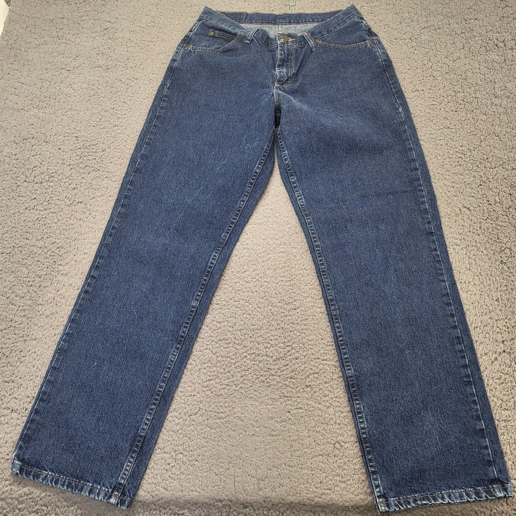 Wrangler Wrangler Blues Jeans Women's Size 8 X 32 Blue Denim Dark Wash Cowgirl Western Jeans Regular Women Size 30" / US 8 / IT 44 - 2 Thumbnail