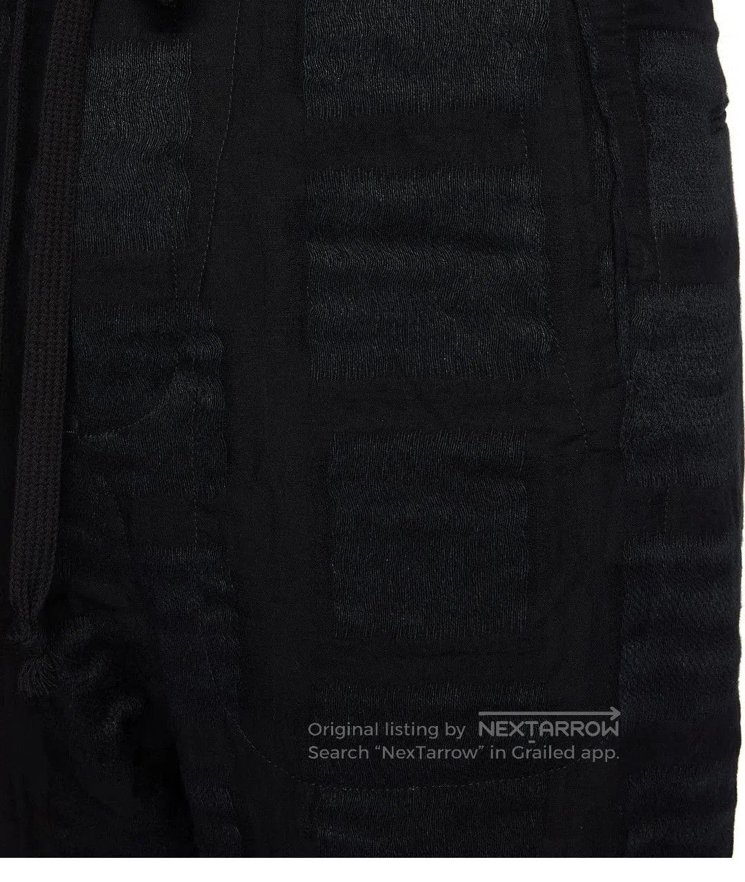 Uma Wang Uma WANG Ziggy Chen Black Textured Pants. Size US 28 / EU 44 - 3 Thumbnail