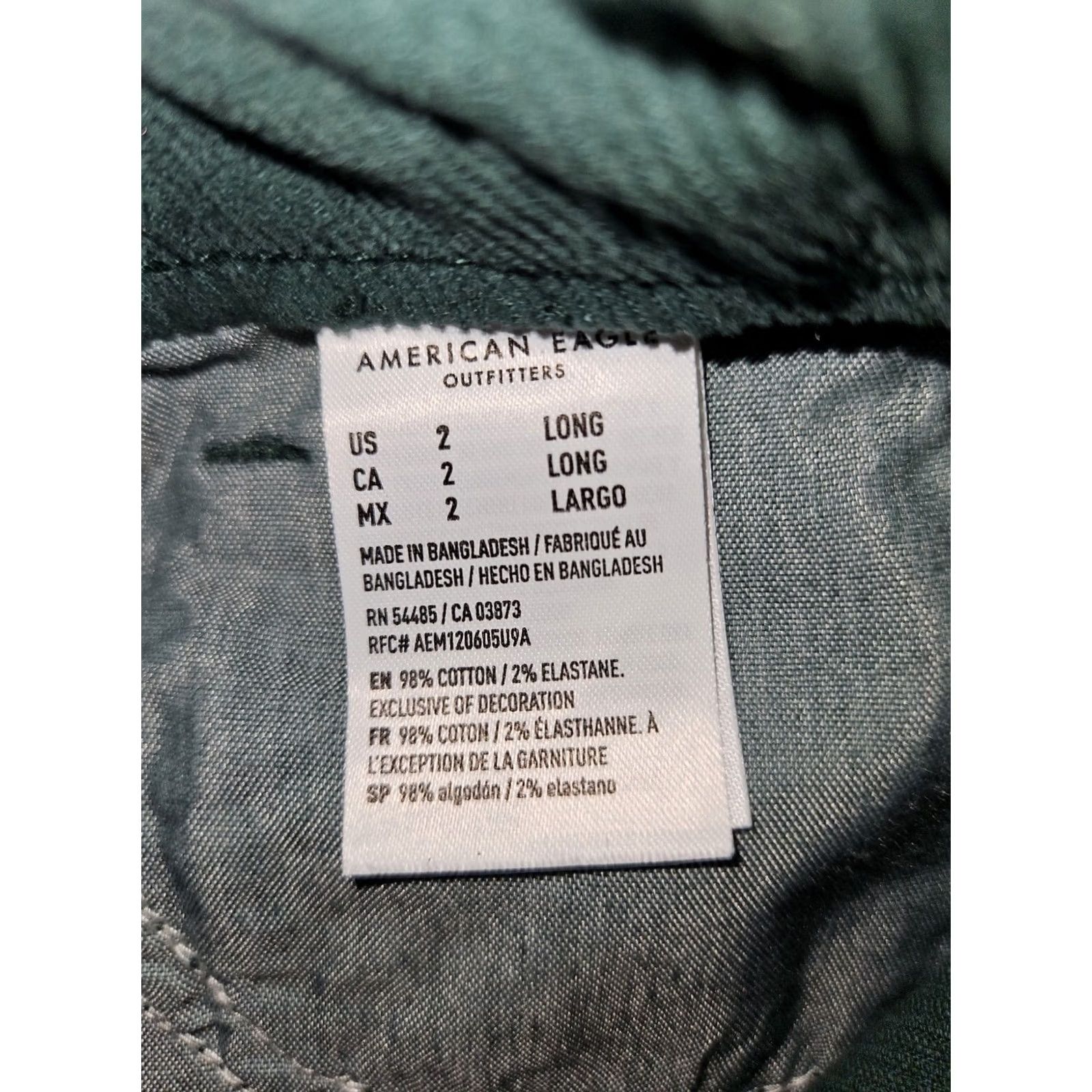 American Eagle Outfitters VINTAGE American Eagle Outfitters Corduroy Skirt Women's 2 High Rise Mini Green Casual Preppy 90s Boys? Size 26" / US 2 / IT 38 - 2 Thumbnail