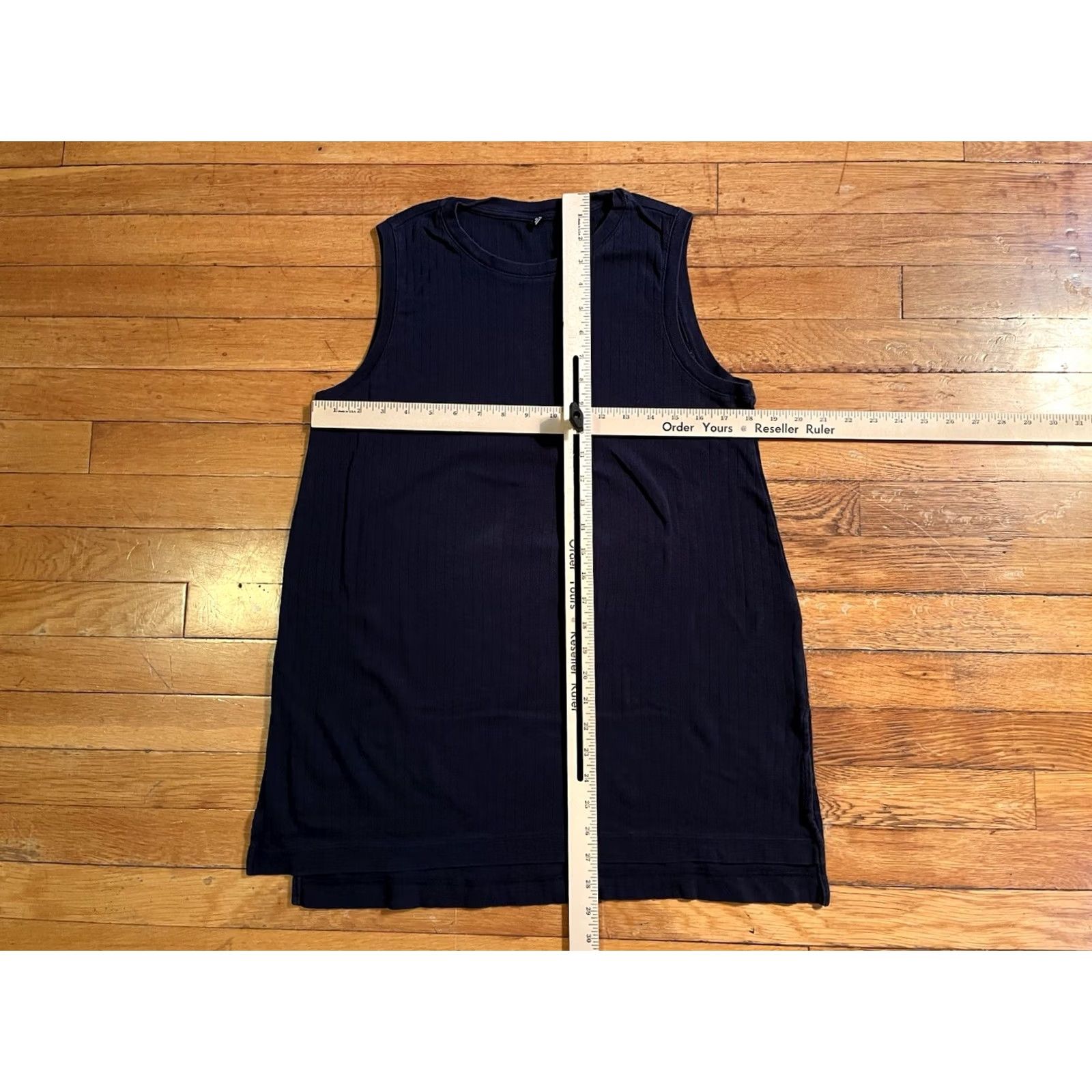 Uniqlo Uniqlo Tank Top Vest Women’s XL Blue Ribbed Sleeveless Crew Neck Slit Casual Basic Shirt Summer Spring Fall Size XL / US 12-14 / IT 48-50 - 6 Thumbnail