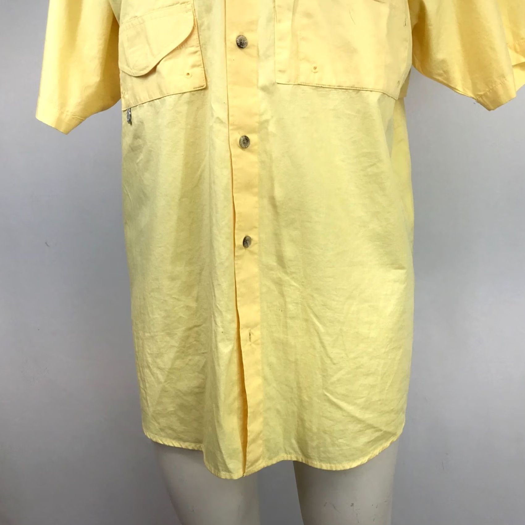 Vintage Columbia Mens Medium Yellow Short Sleeve Collared Button PFG Shirt Size US M / EU 48-50 / 2 - 3 Thumbnail