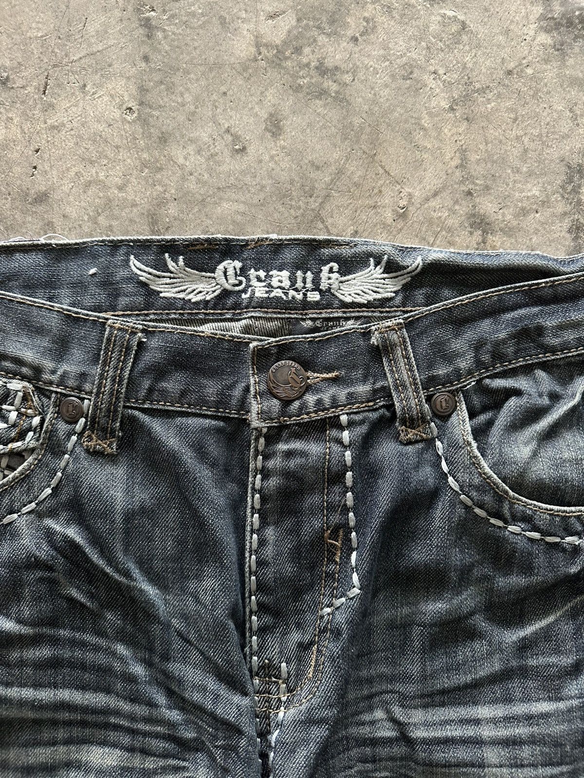 If Six Was Nine × Japanese Brand × Le Grande Bleu (L.G.B.) Japanese Y2K Whisker Wash Flared Jeans Size 34" / US 12 / IT 48 - 5 Thumbnail