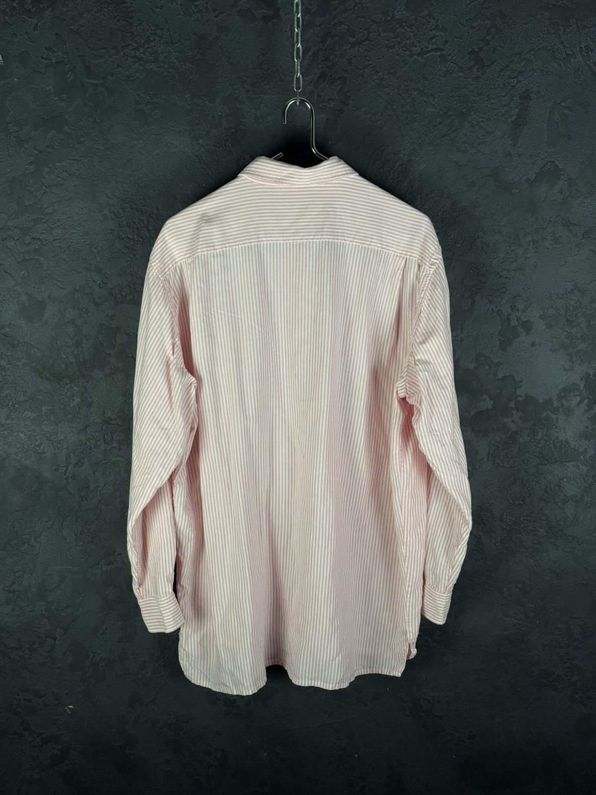 Acne Studios Acne Studios Oversized Logo Striped Lyocell Shirt Size US S / EU 44-46 / 1 - 11 Thumbnail