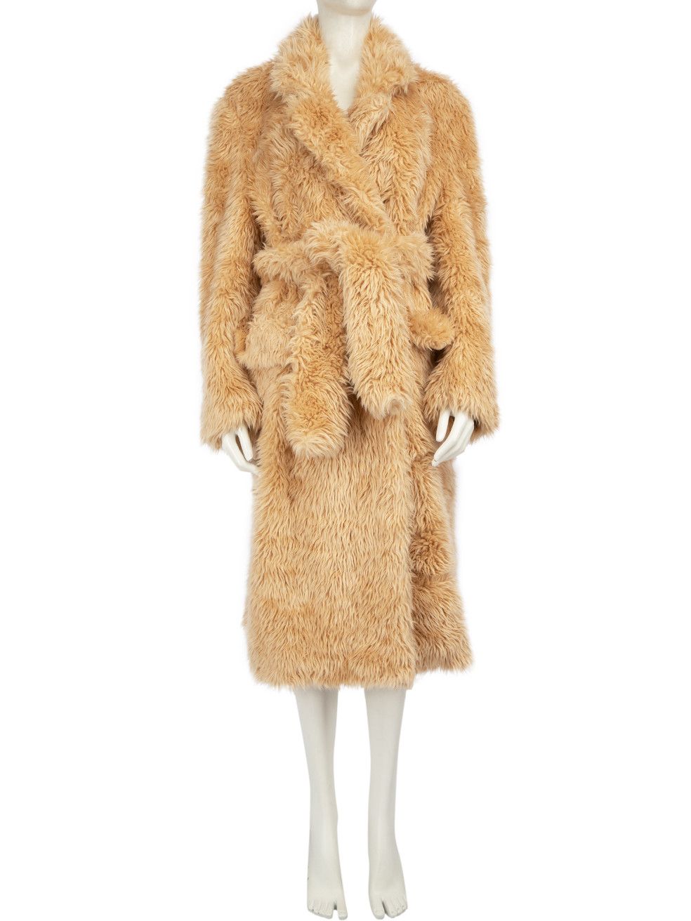 MSGM Peach Faux Fur Double Breasted Long Coat Size M / US 6-8 / IT 42-44 - 1 Thumbnail