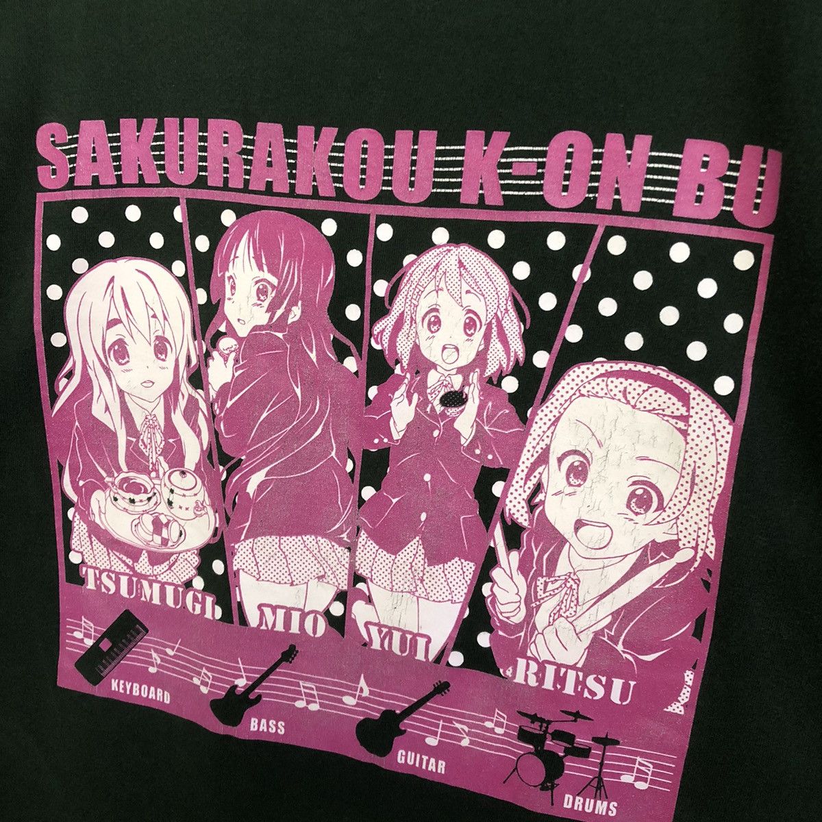 Anime K-ON Anime Sakurakou Band Group Line Up Tshirt Size US L / EU 52-54 / 3 - 3 Thumbnail