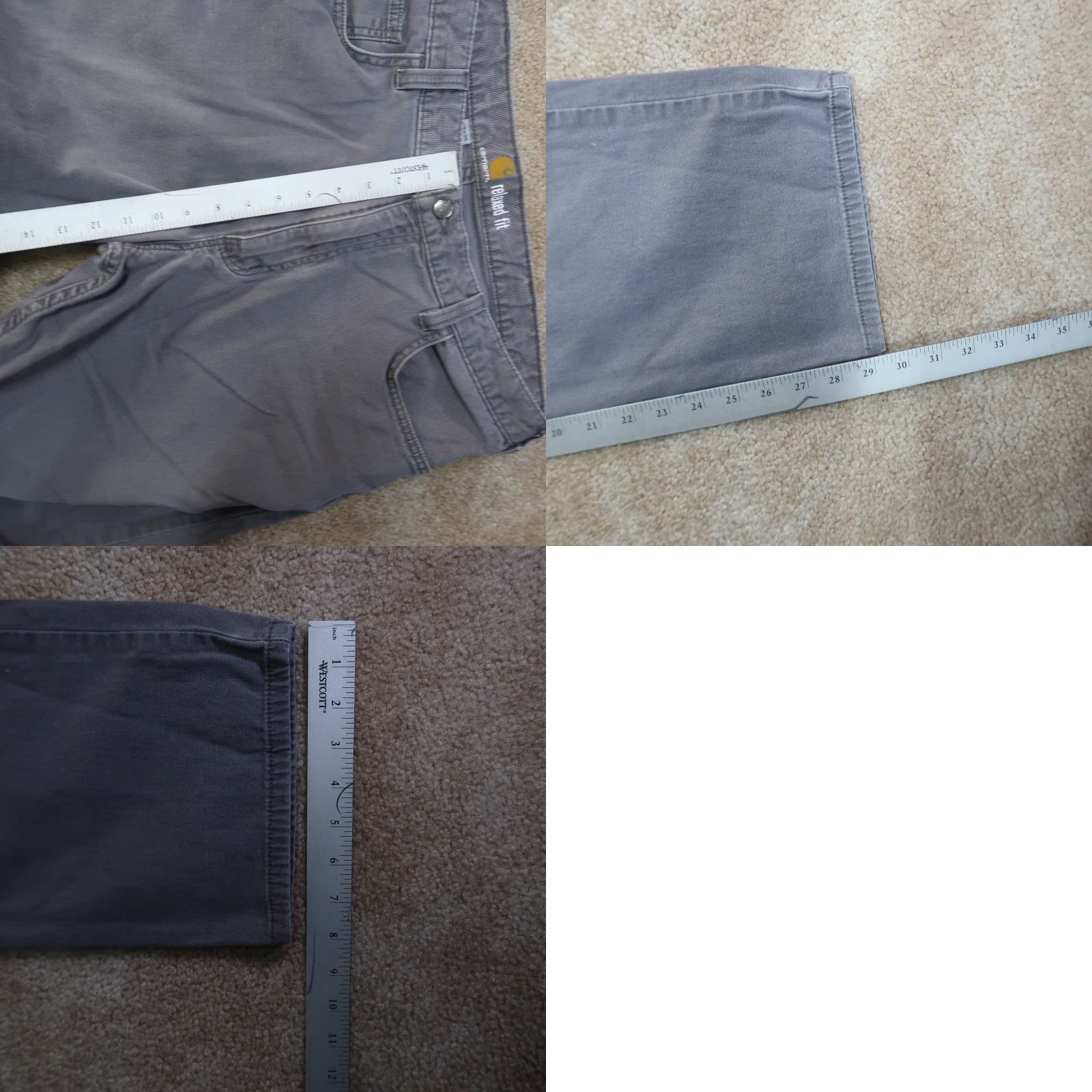 Carhartt VINTAGE Carhartt Relaxed Rigby Pants Men 38x30 Gray Canvas Workwear 90s Size US 38 / EU 54 - 8 Thumbnail