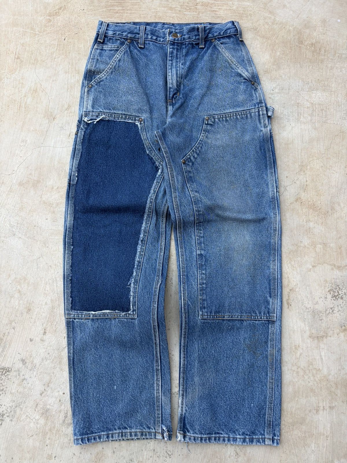 Carhartt Vintage 00s Carhartt Double Knee Denim Distressed Panel Size US 32 / EU 48 - 1 Thumbnail