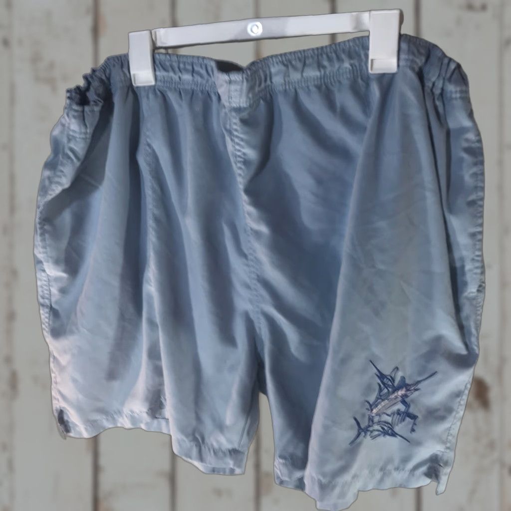 Guy Harvey Guy Harvey Blue Drawstring Swim Shorts Men’s 2X Outdoor Recreational Surfing Lightweight Size US 39 - 1 Thumbnail