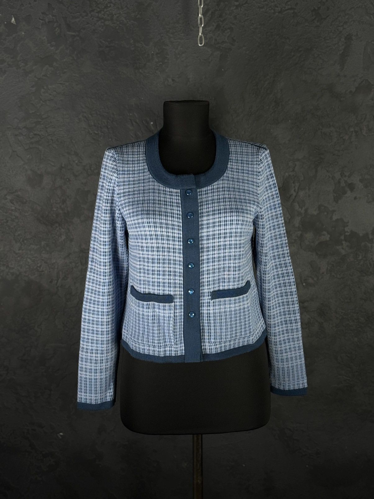 Other OLEANA Women’s Poised Plaid Merino Wool Cardigan Size M Size M / US 6-8 / IT 42-44 - 1 Thumbnail