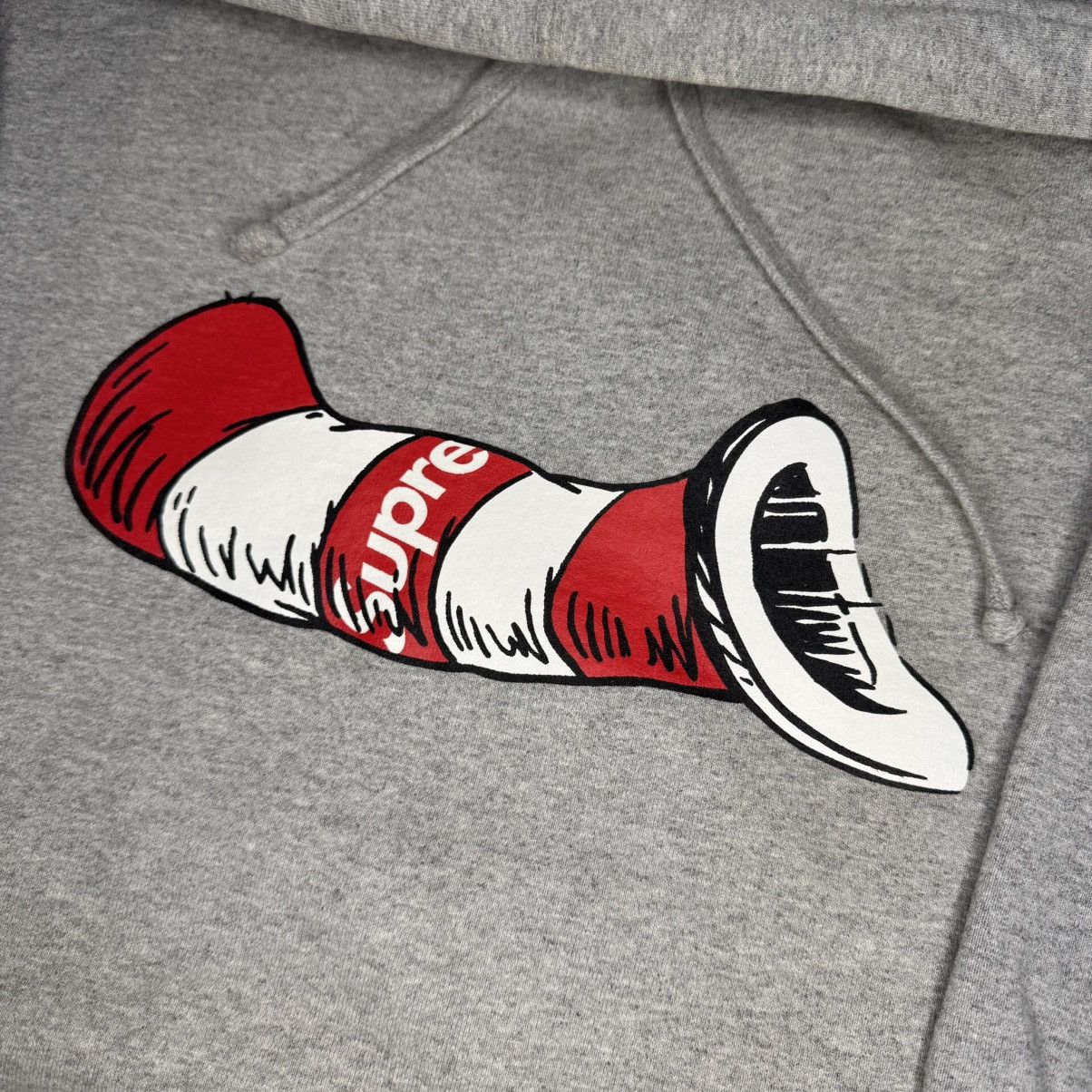 Supreme Supreme Cat In The Hat Hooded Sweatshirt Heather Grey Sz L Size US L / EU 52-54 / 3 - 2 Thumbnail