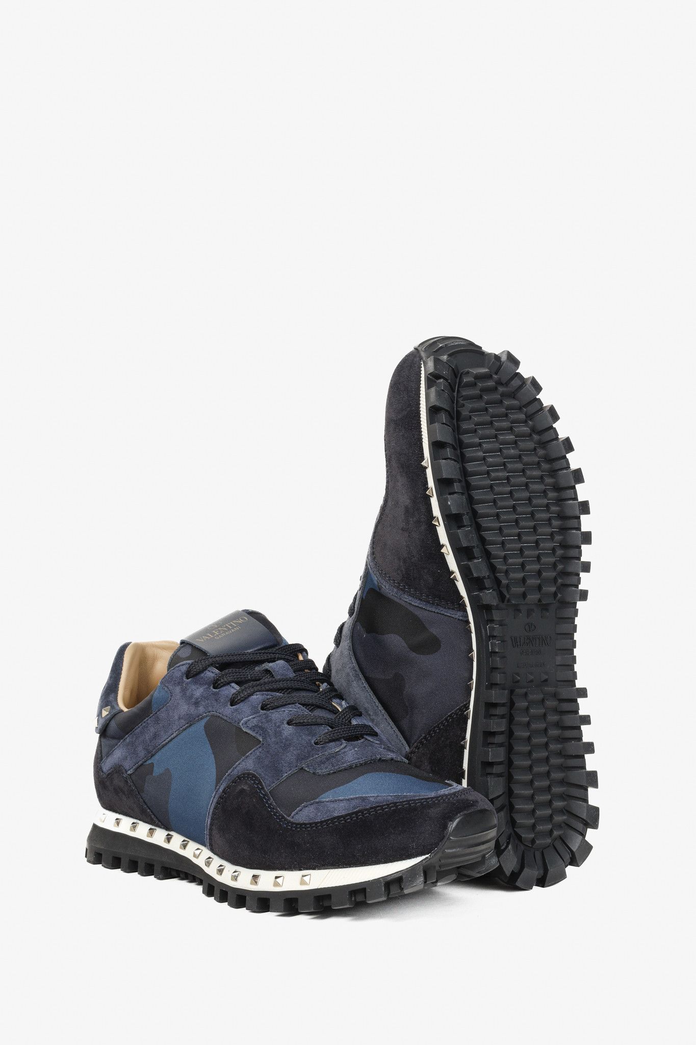 Valentino Valentino Garavani TN952Y0 Rockstud Soul Navy Camo sneakers Size US 10 / IT 40 - 4 Thumbnail