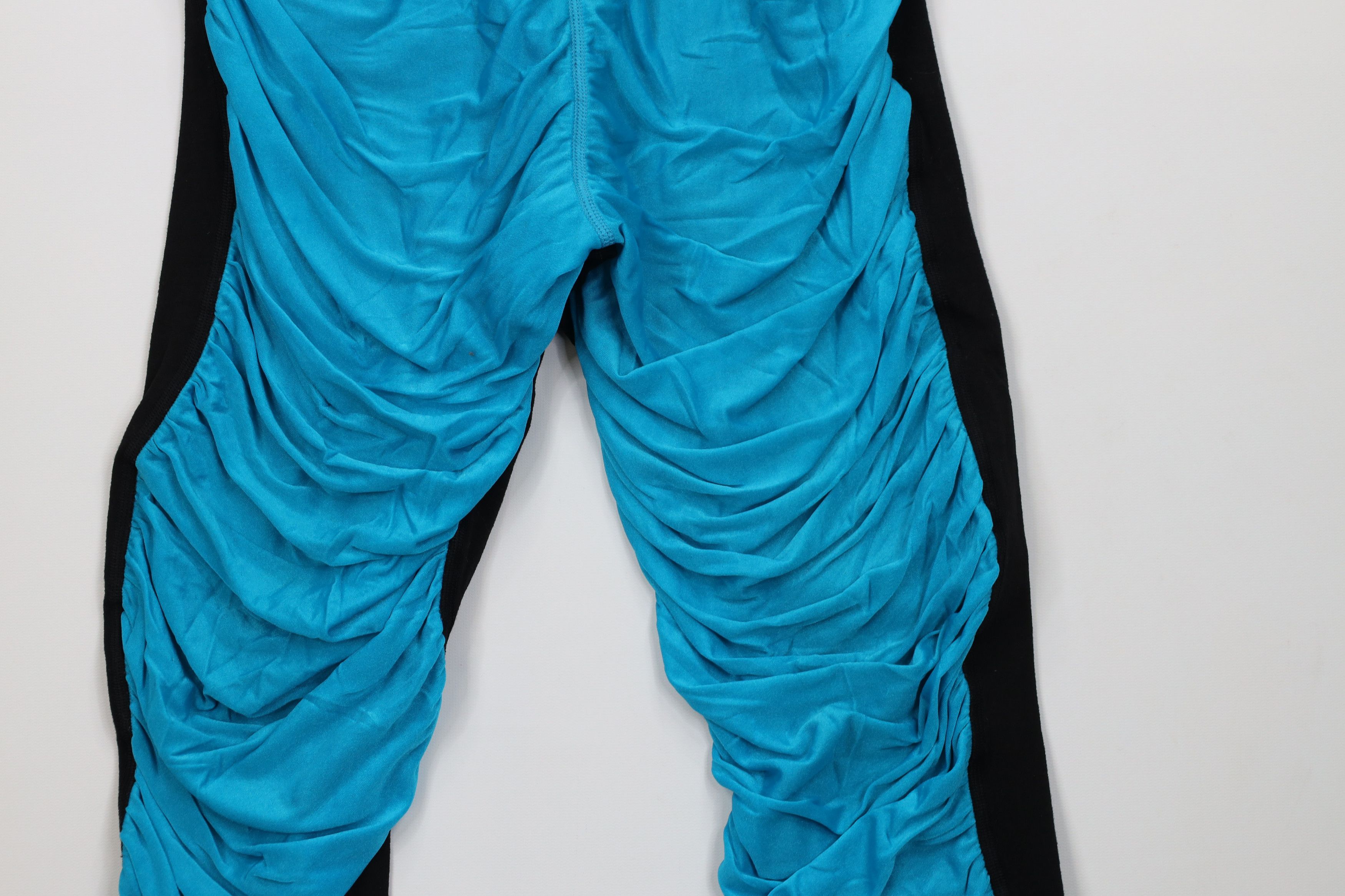 Nike Vintage 80s Nike Sample Ruffled Spandex Leggings Pants USA Size 22" - 3 Thumbnail