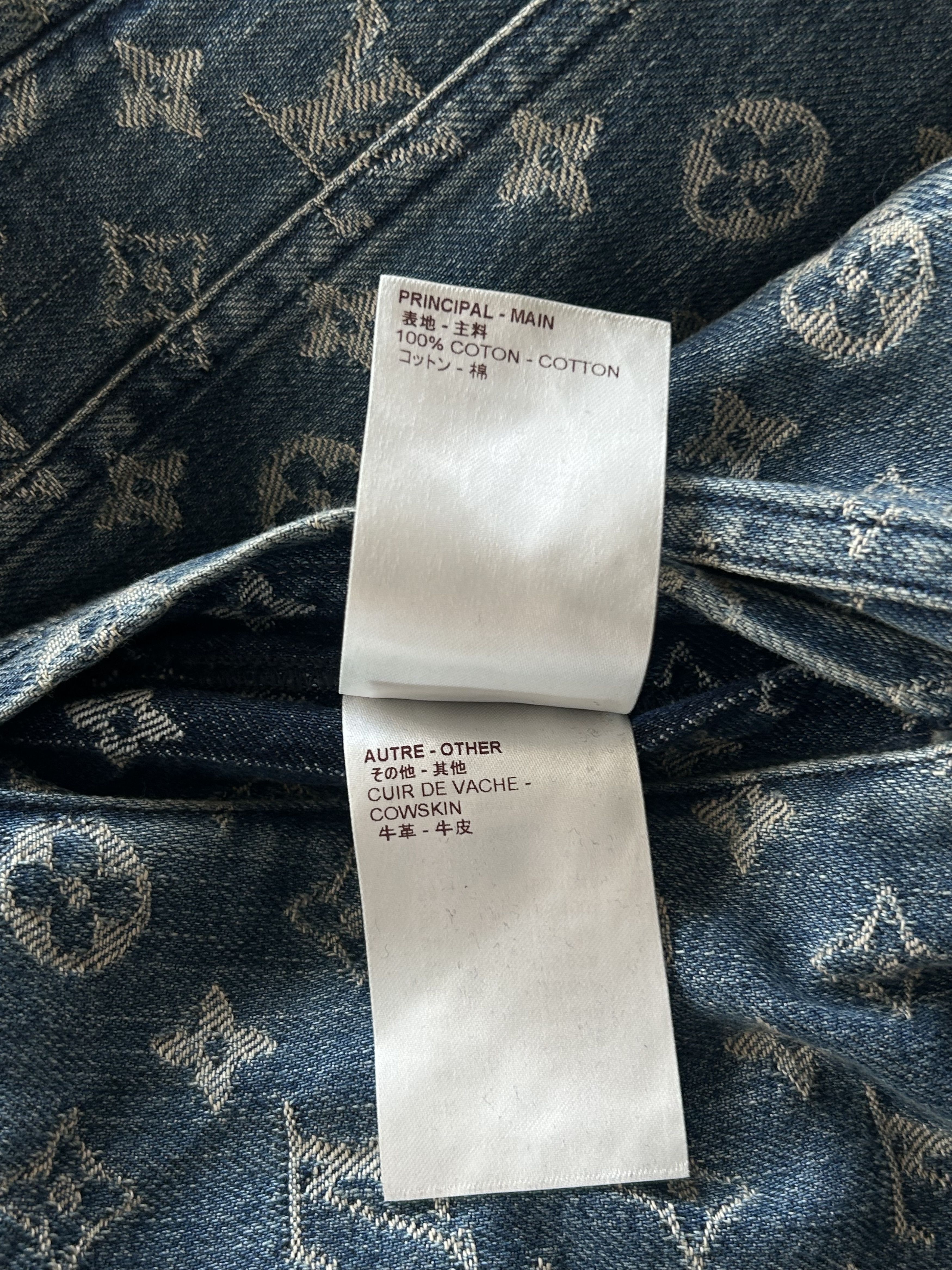 Louis Vuitton Louis Vuitton Supreme Blue & White Monogram Denim Jacket Size US XL / EU 56 / 4 - 5 Thumbnail