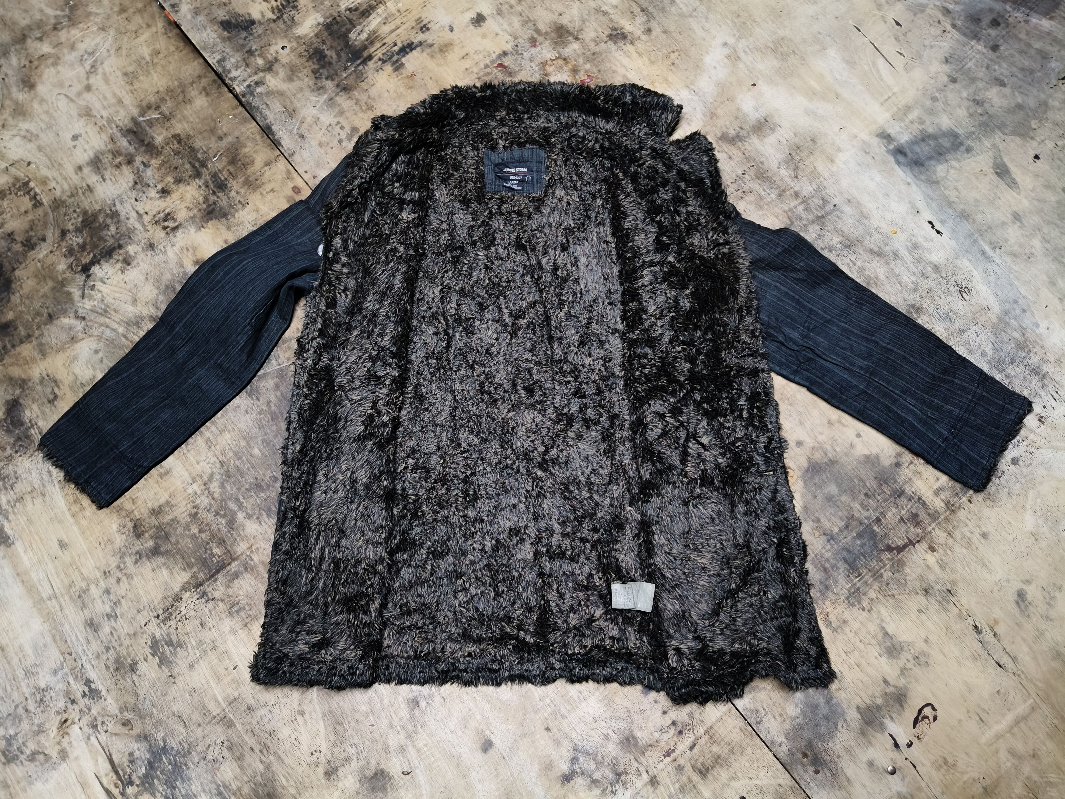 Japanese Brand Jungle Strom Faux Fur button Jacket Size US L / EU 52-54 / 3 - 7 Thumbnail